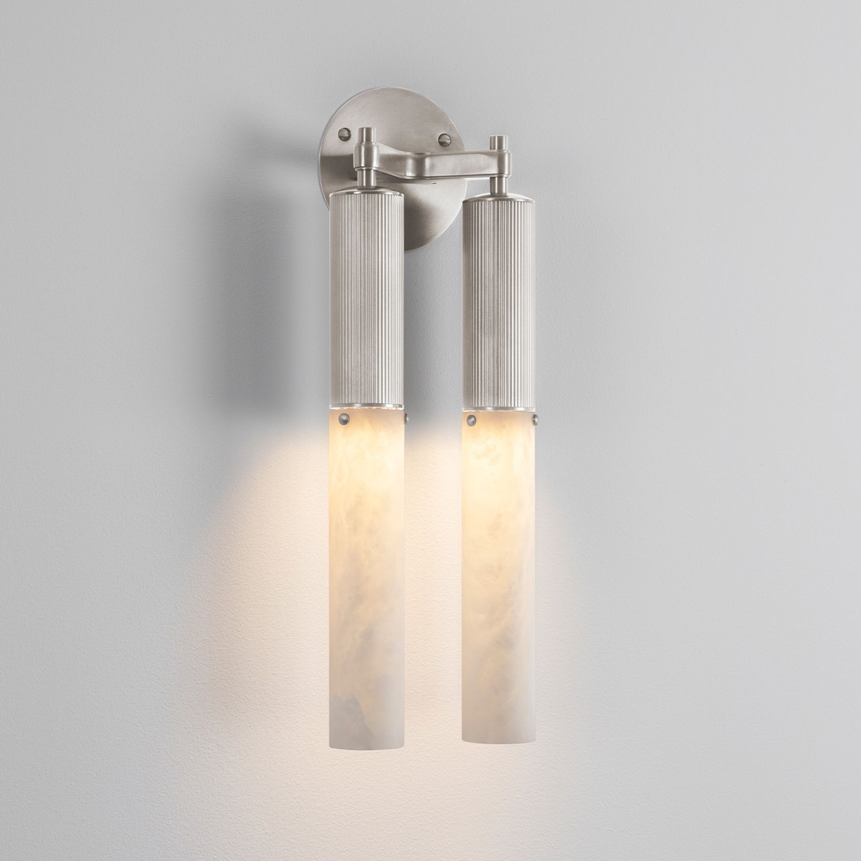Flume Alabaster Double Wall Light