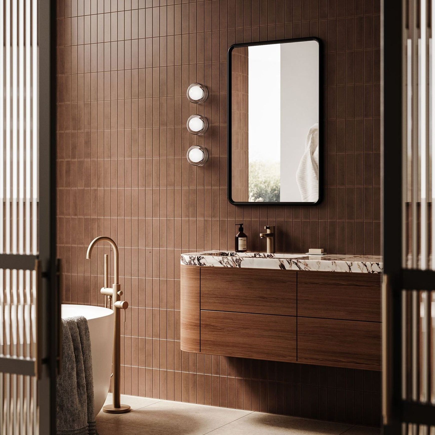 Orb Sur Ribbed Wall Light