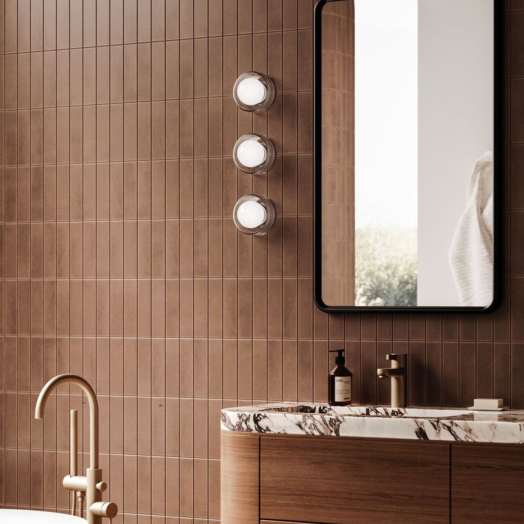 Orb Sur Ribbed Wall Light