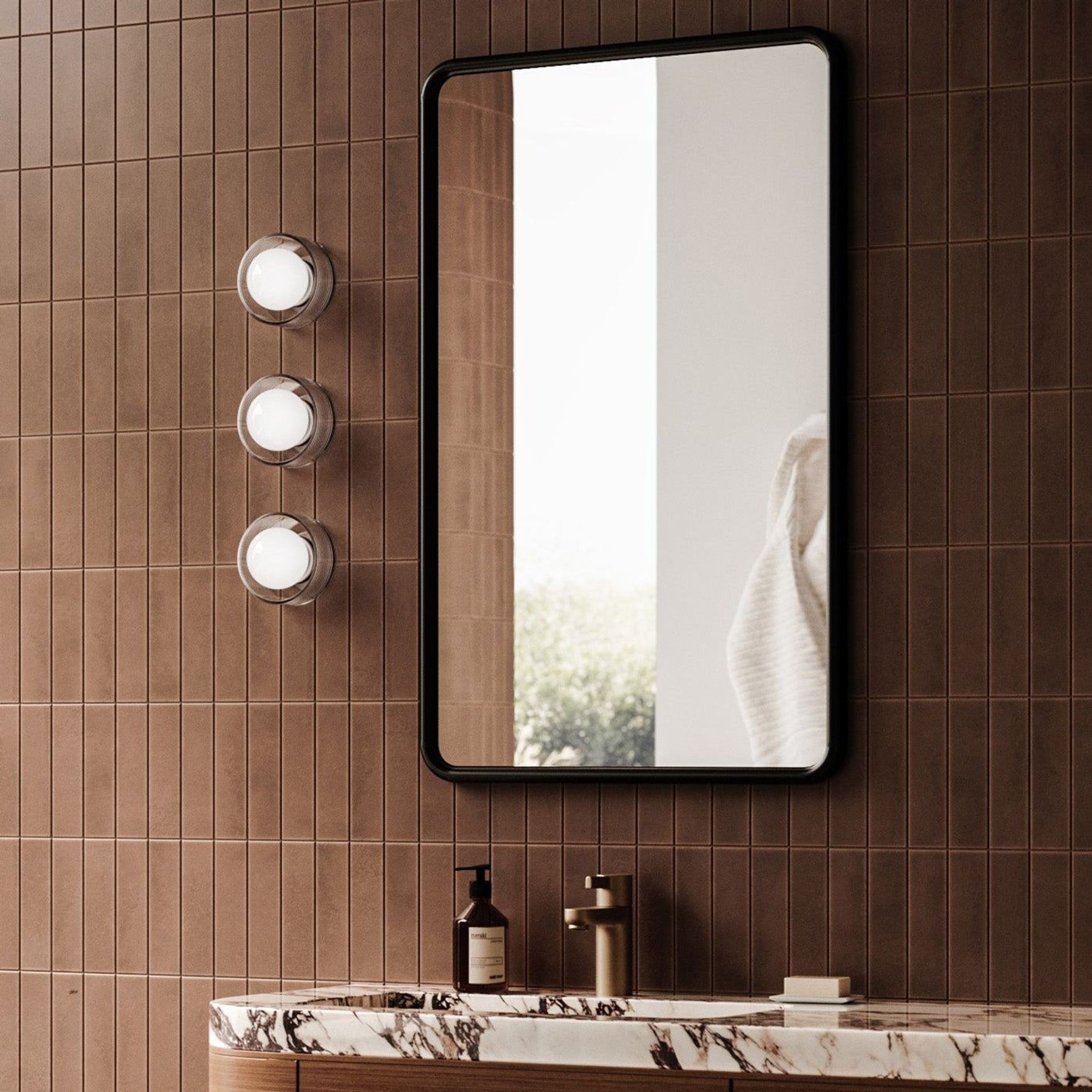 Orb Sur Ribbed Wall Light