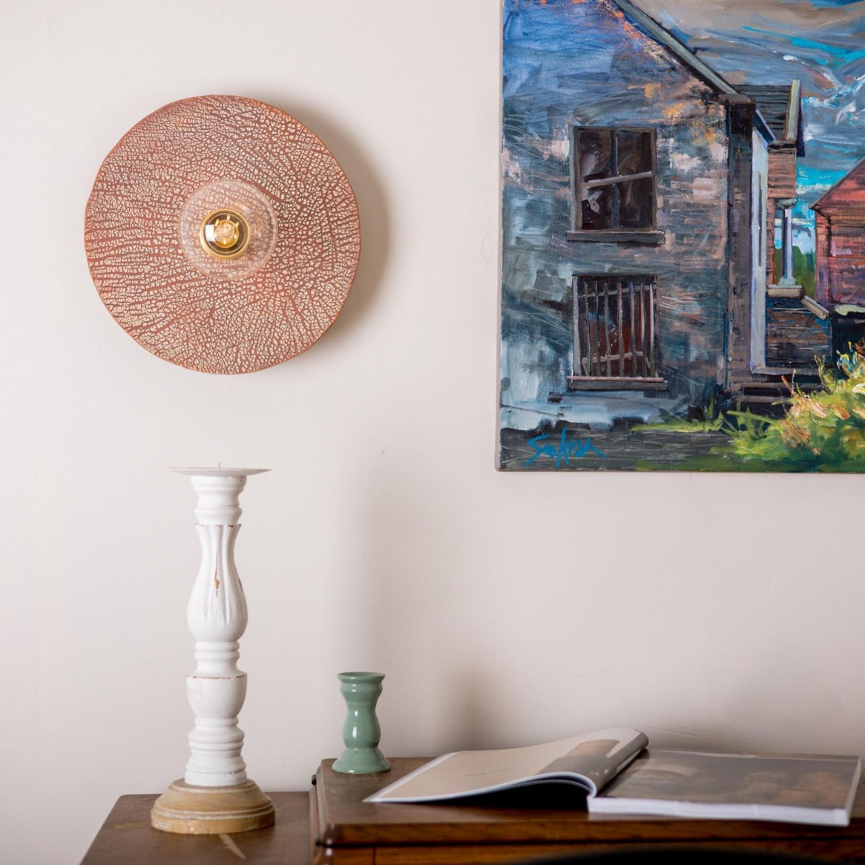 Bog Oak Wall Light