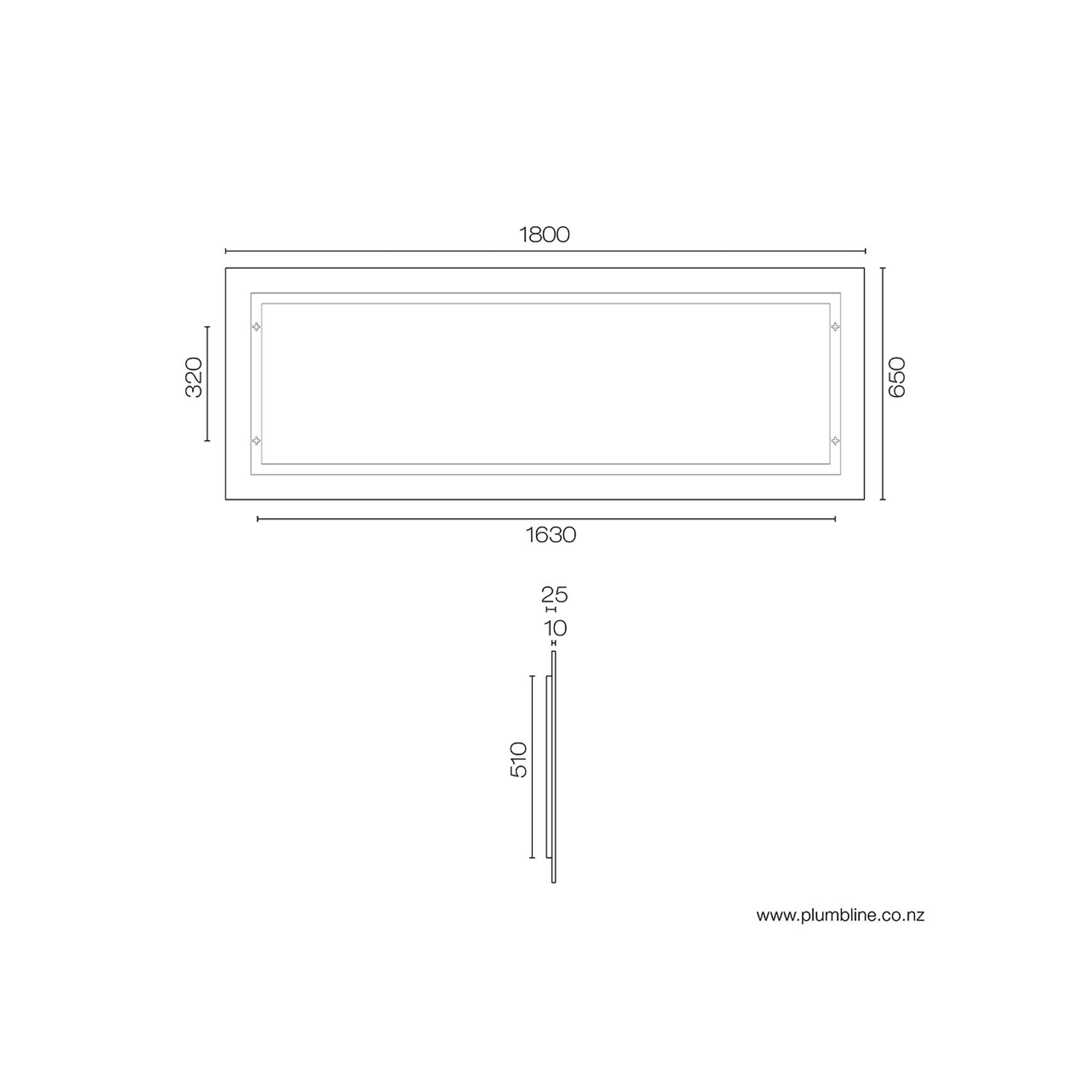 Frame Rectangle Wall Mirror