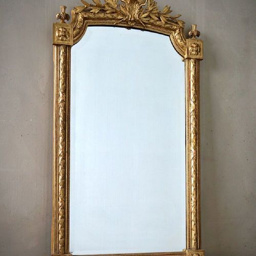 French Antique Louis XVI Gilded Mirror