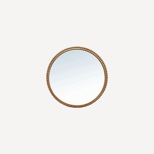 Beaded Round Mirror