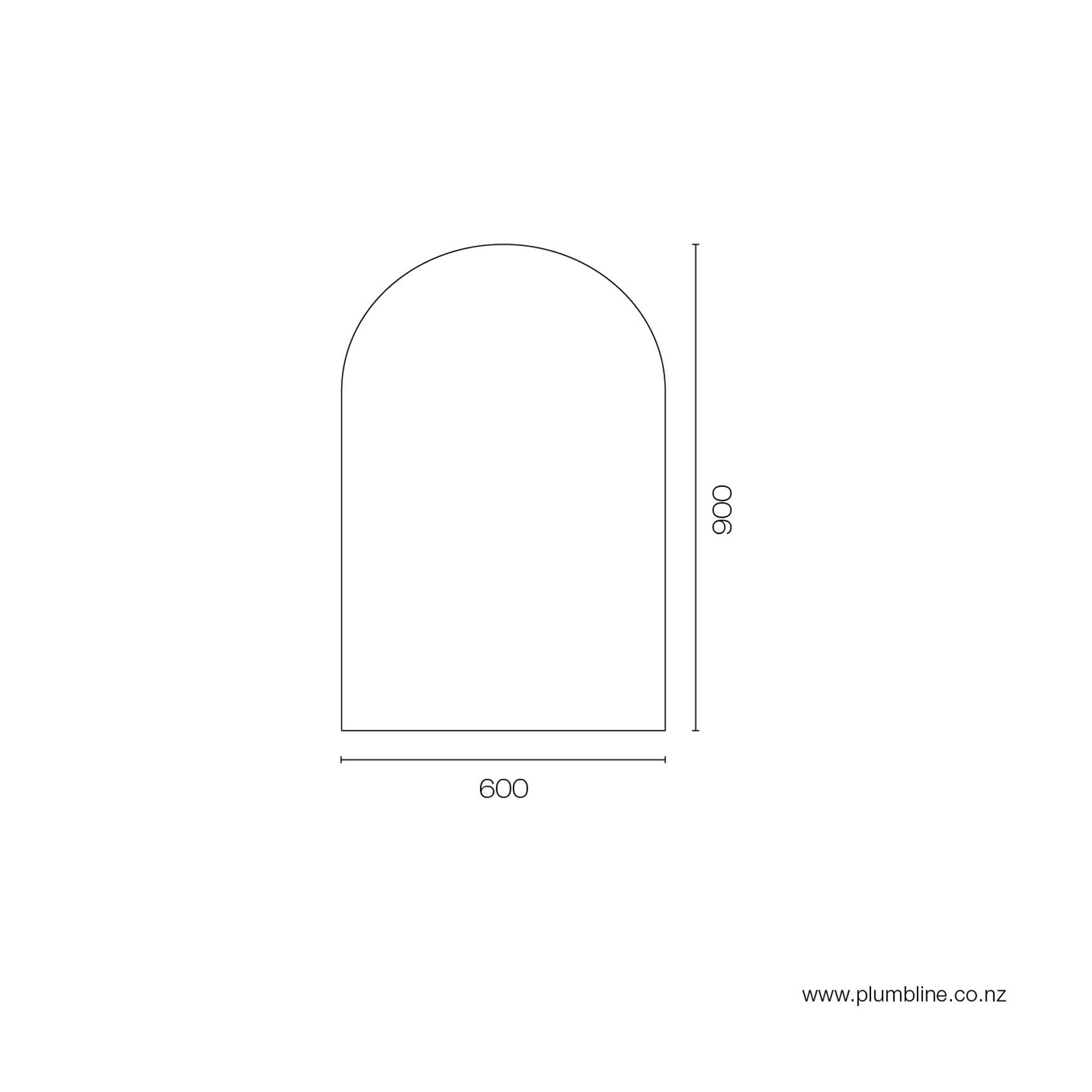 Frame 450 Arch Mirror Black