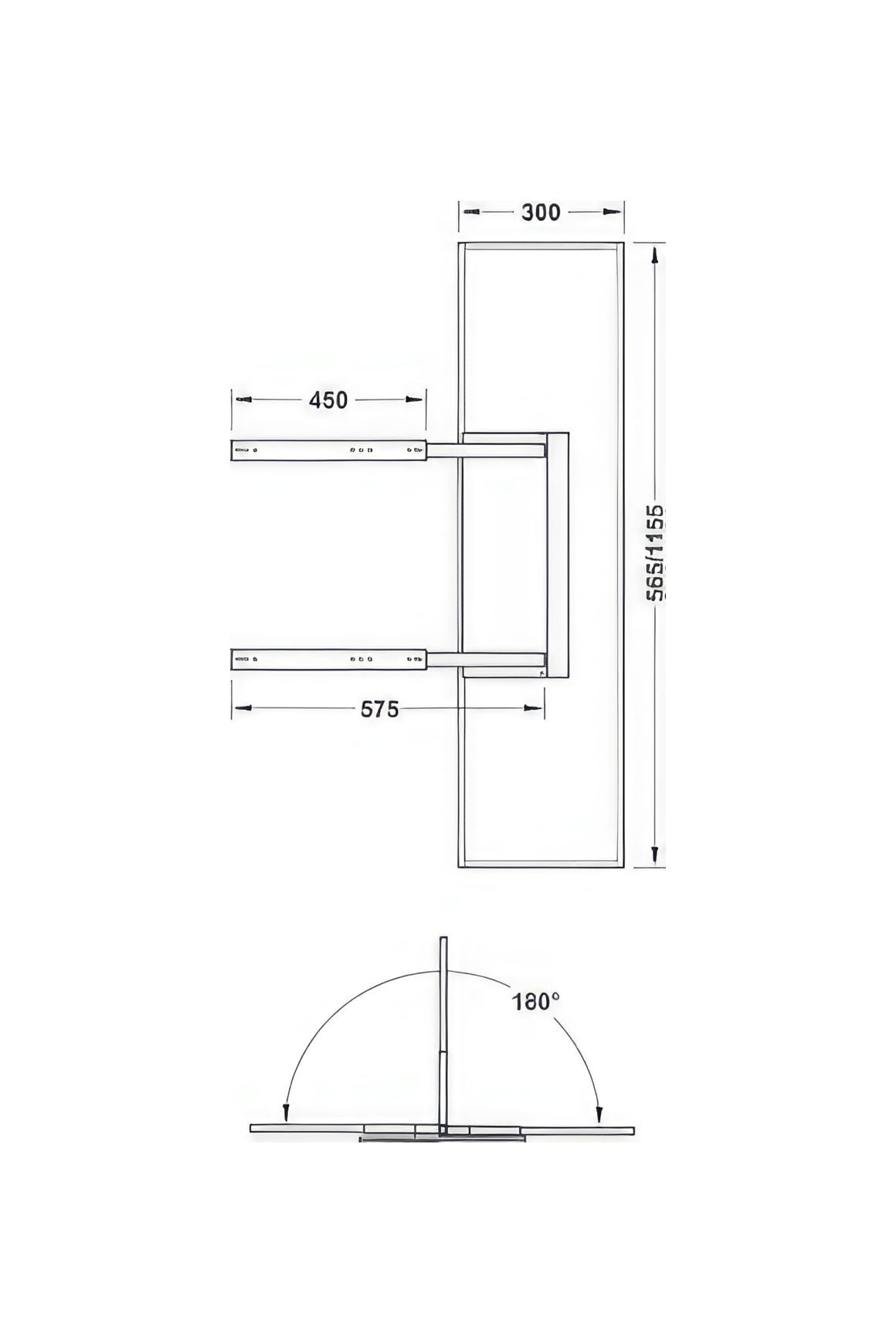 180° Swivel Extending Mirror