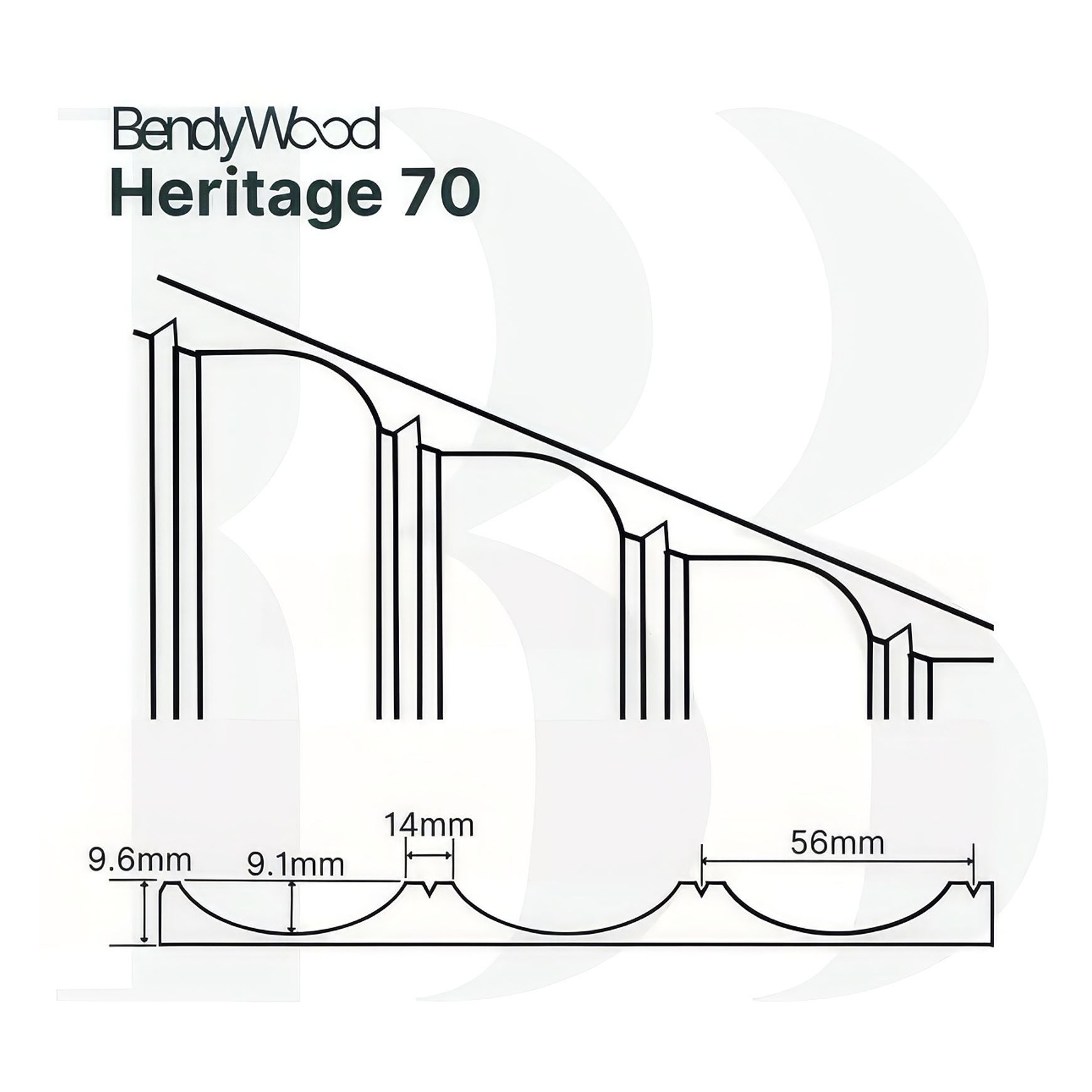 BendyWood Heritage 70 Primed - Half Standard