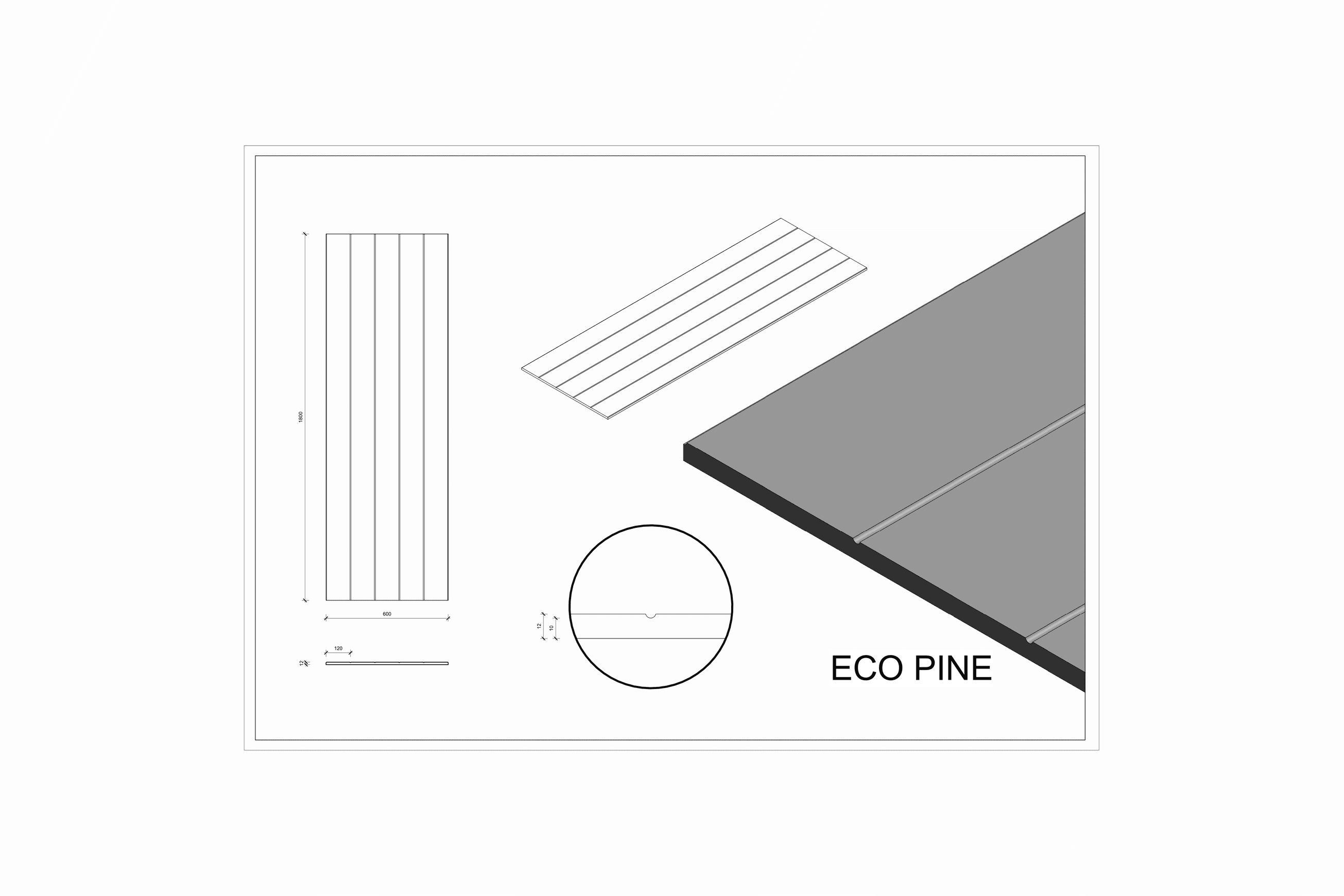 Roctex Eco Pine Decorative Wall Panel