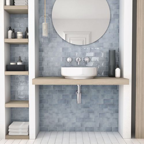 Marlowe Blue Moon Gloss 150x75x10mm Wall Tile