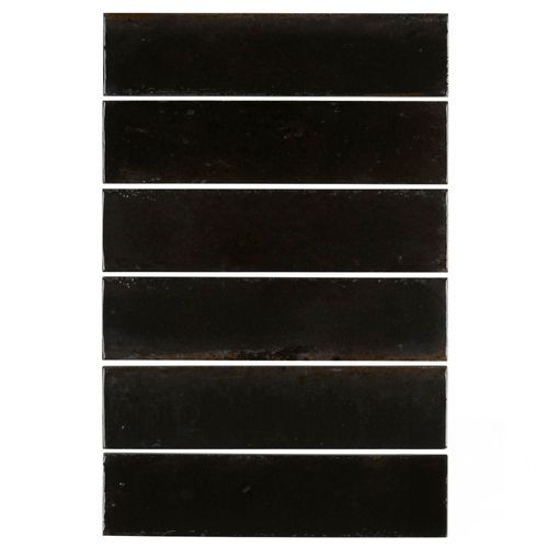 Arendal Black Gloss 240x60x10mm Wall Tile