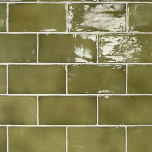 Marlowe Olive Gloss 150x75x10mm Wall Tile
