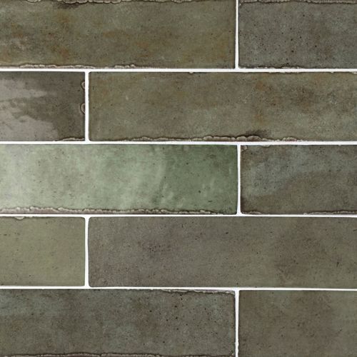 Tremain Sage Green Gloss Subway 246x60mm