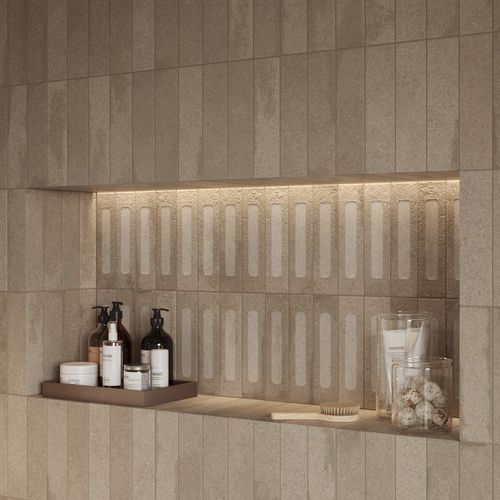 Cinder Brick Aniseed 3D | Perini Tiles