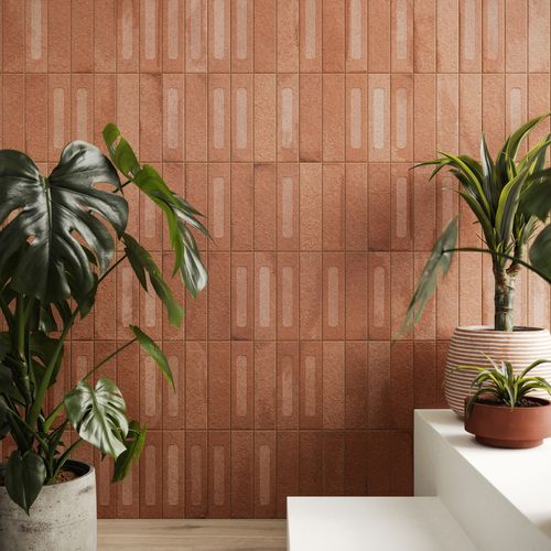 Cinder Brick Paprika 3D | Perini Tiles