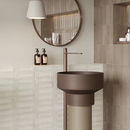 Cinder Brick Salt 3D | Perini Tiles