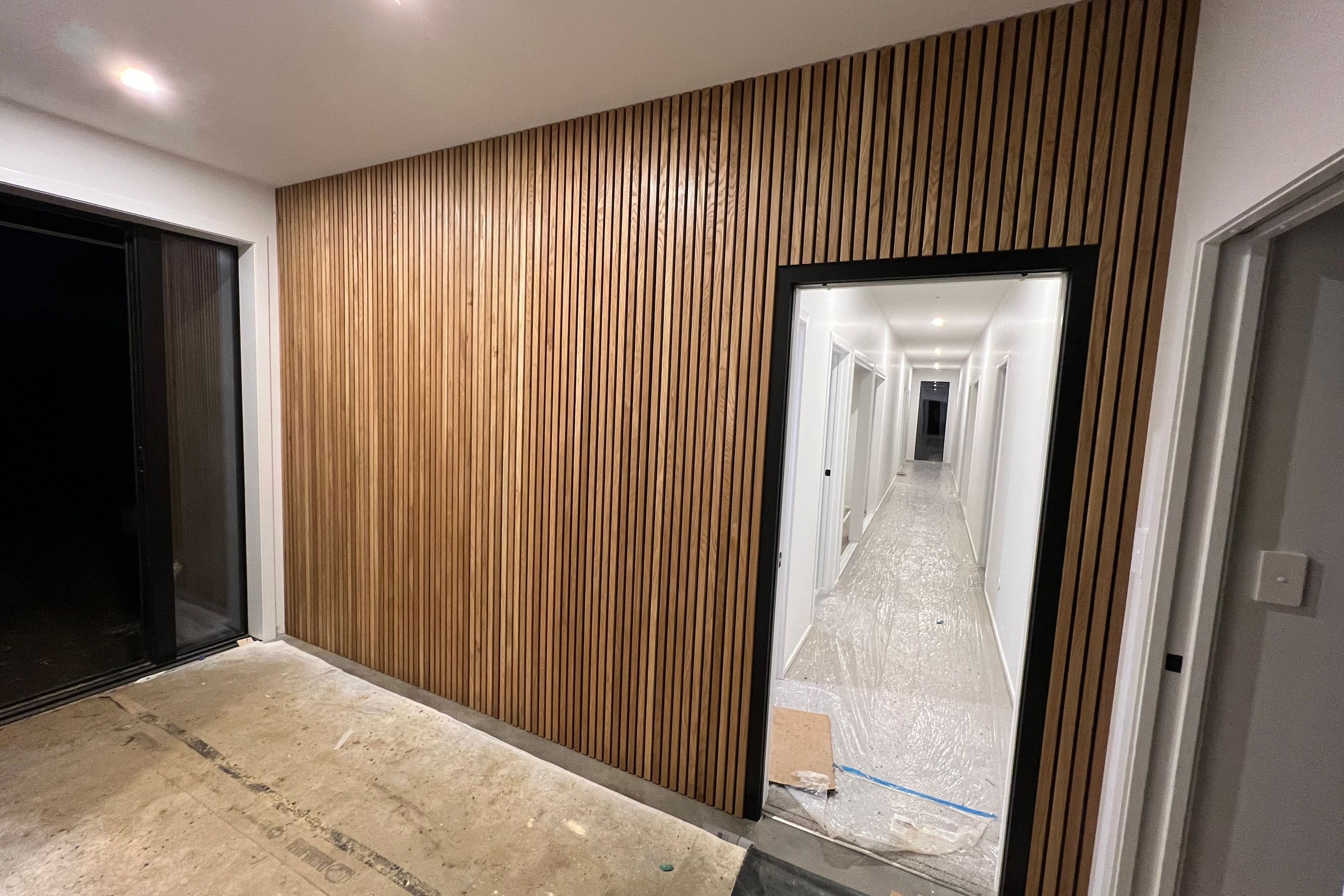 Timber Slat Feature Wall —Solid Oak