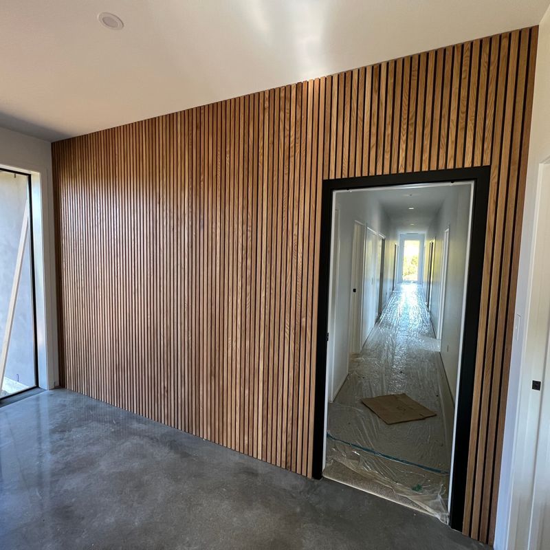 Timber Slat Feature Wall —Solid Oak