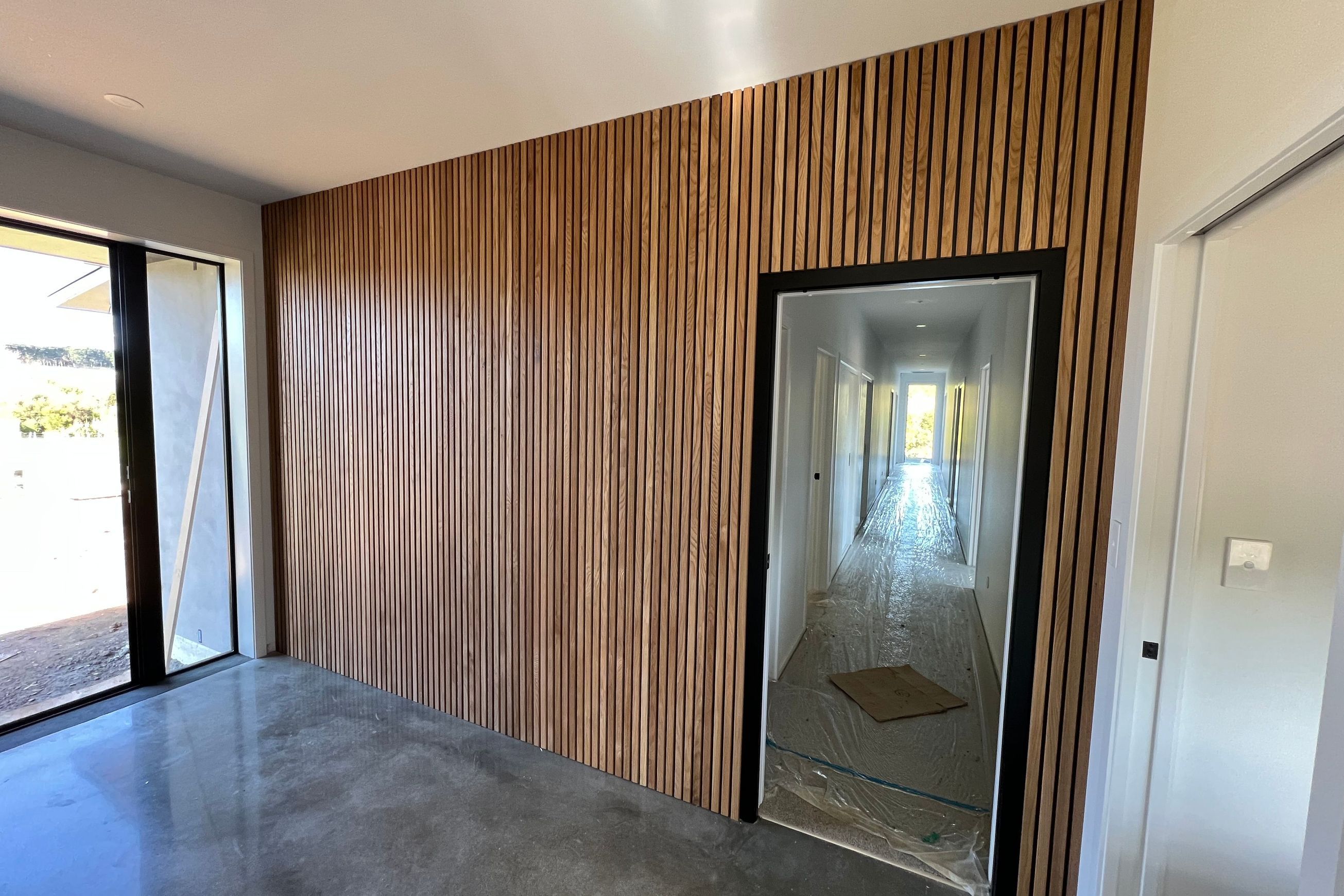 Timber Slat Feature Wall —Solid Oak