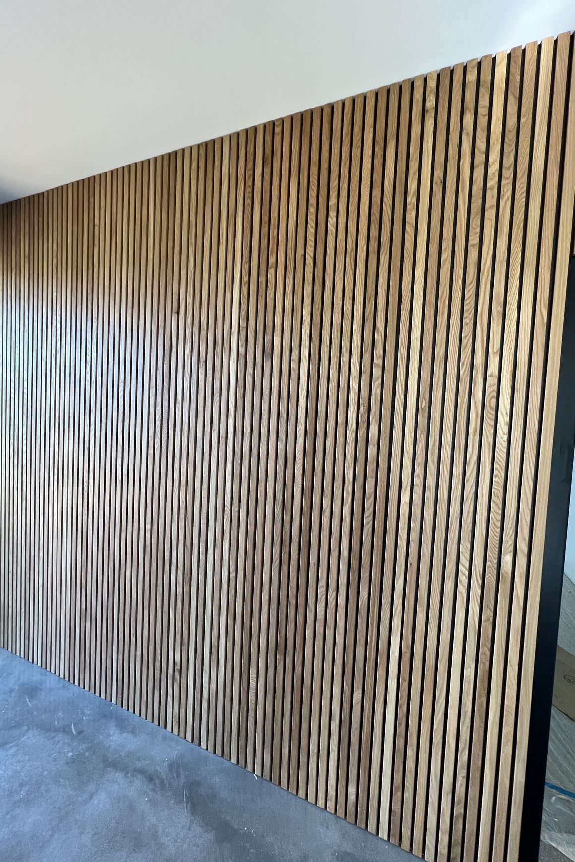 Timber Slat Feature Wall —Solid Oak