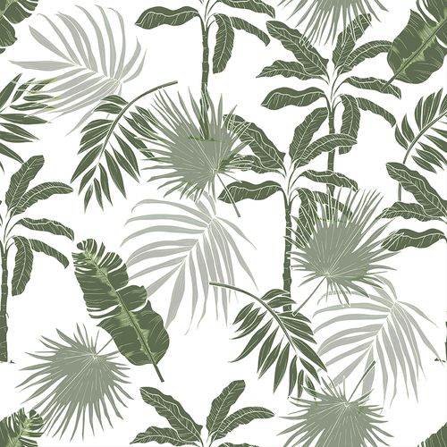 Neutral Tropicals Wallpaper - Green