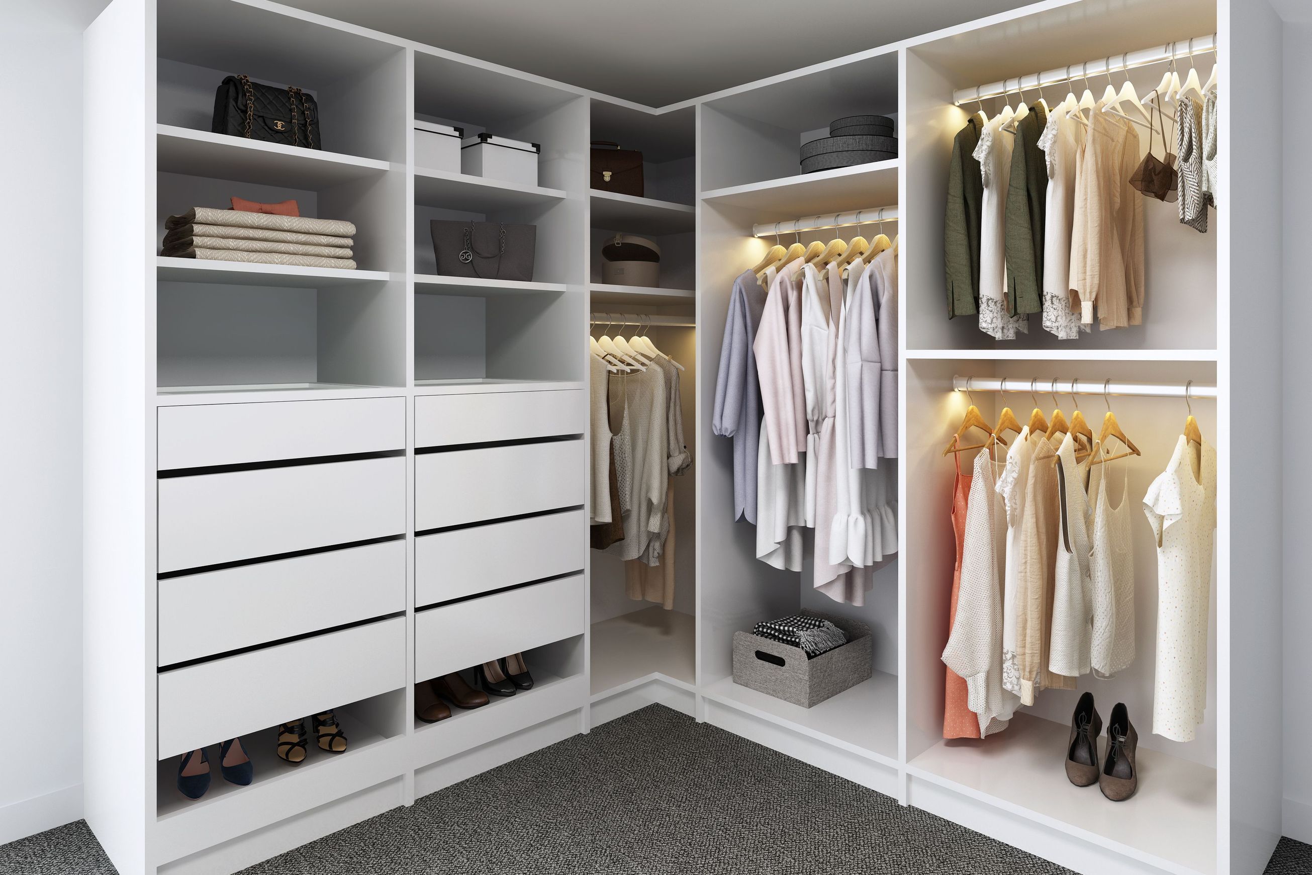 Custom Walk In Wardrobe