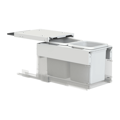 Concelo entro 2x13L for Blum MERIVOBOX 350mm Silk White