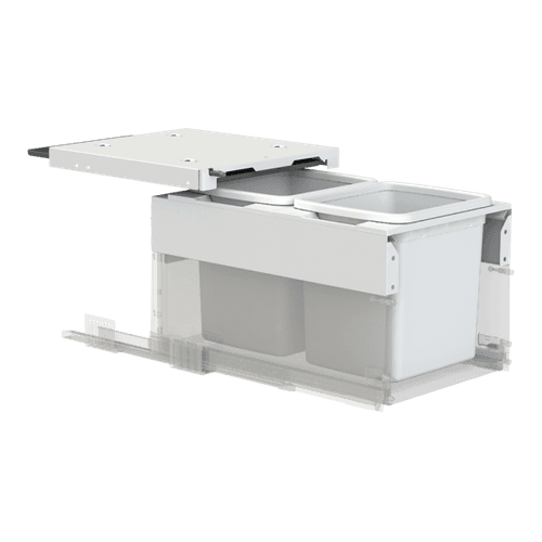 Concelo entro 2x15L for Blum MERIVOBOX 400mm Silk White