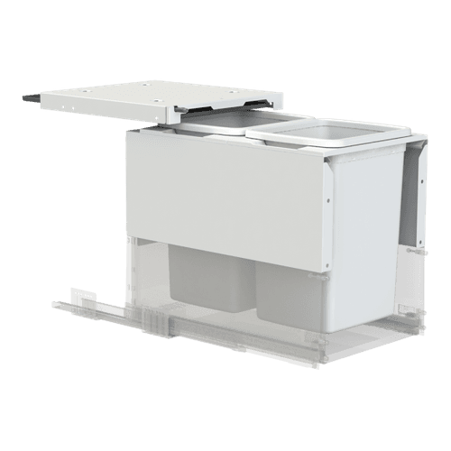 Concelo entro 2x20L for Blum MERIVOBOX 400mm Silk White