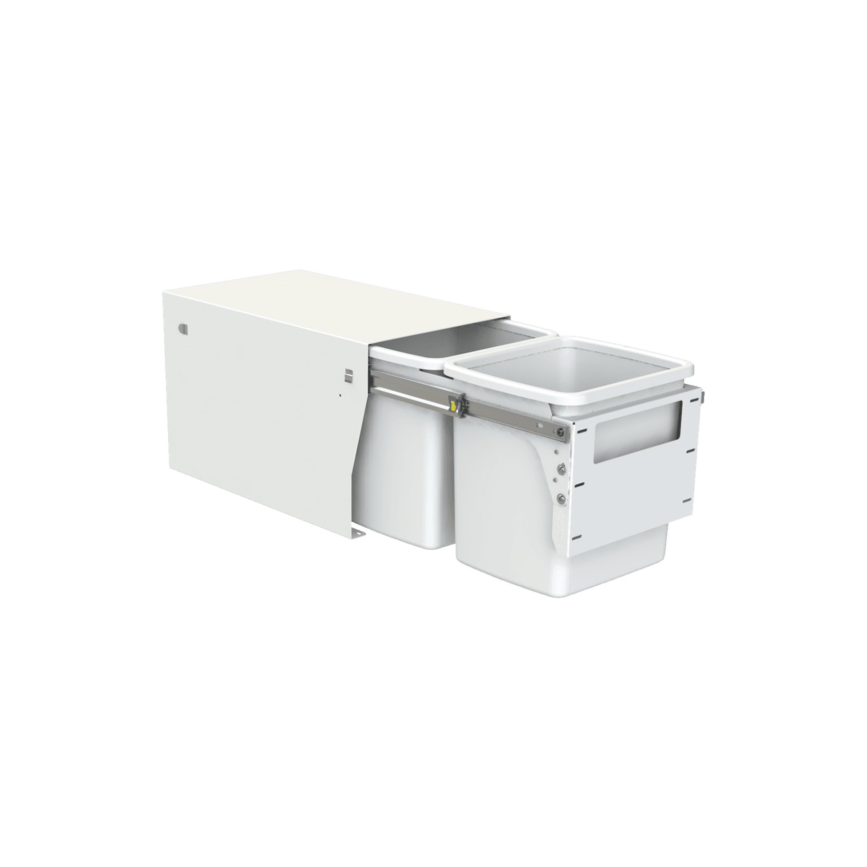 Compact Floor Mount 2 x 15L | Door Pull | White