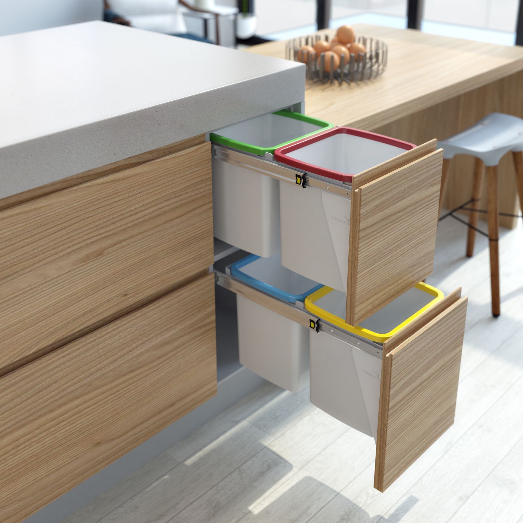 Waste + Recycling at Home | Colour Coded Liner Holders