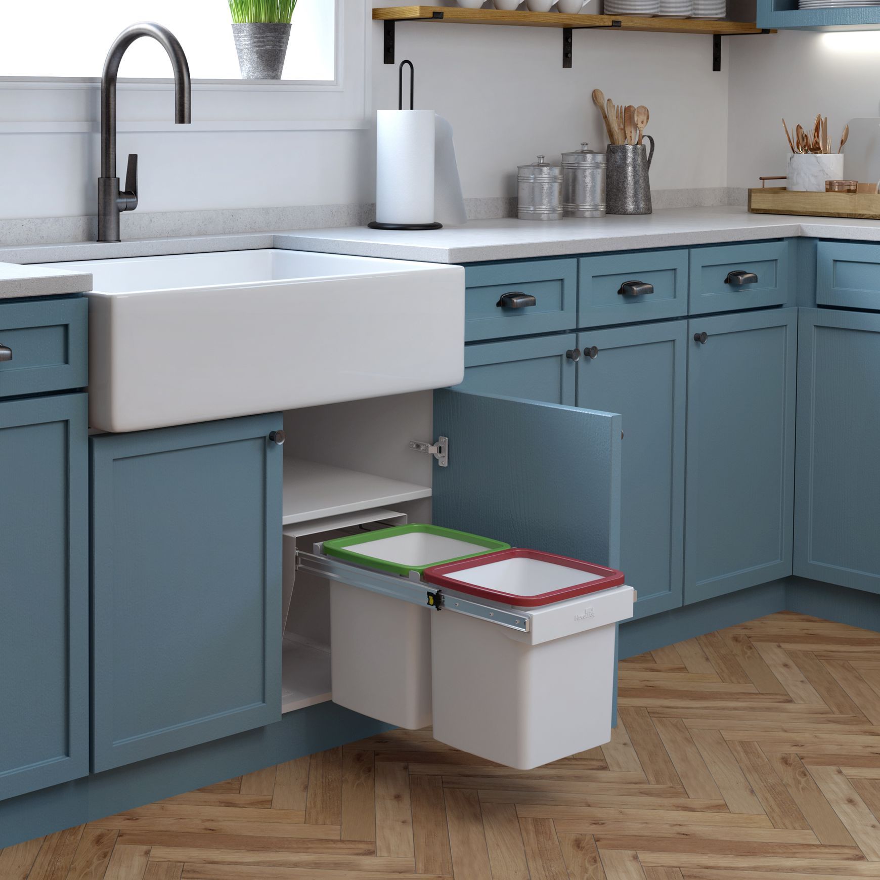 Waste + Recycling at Home | Colour Coded Liner Holders