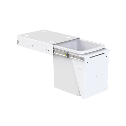 Hideaway Compact 1 x 15L Bucket | Door Pull | White