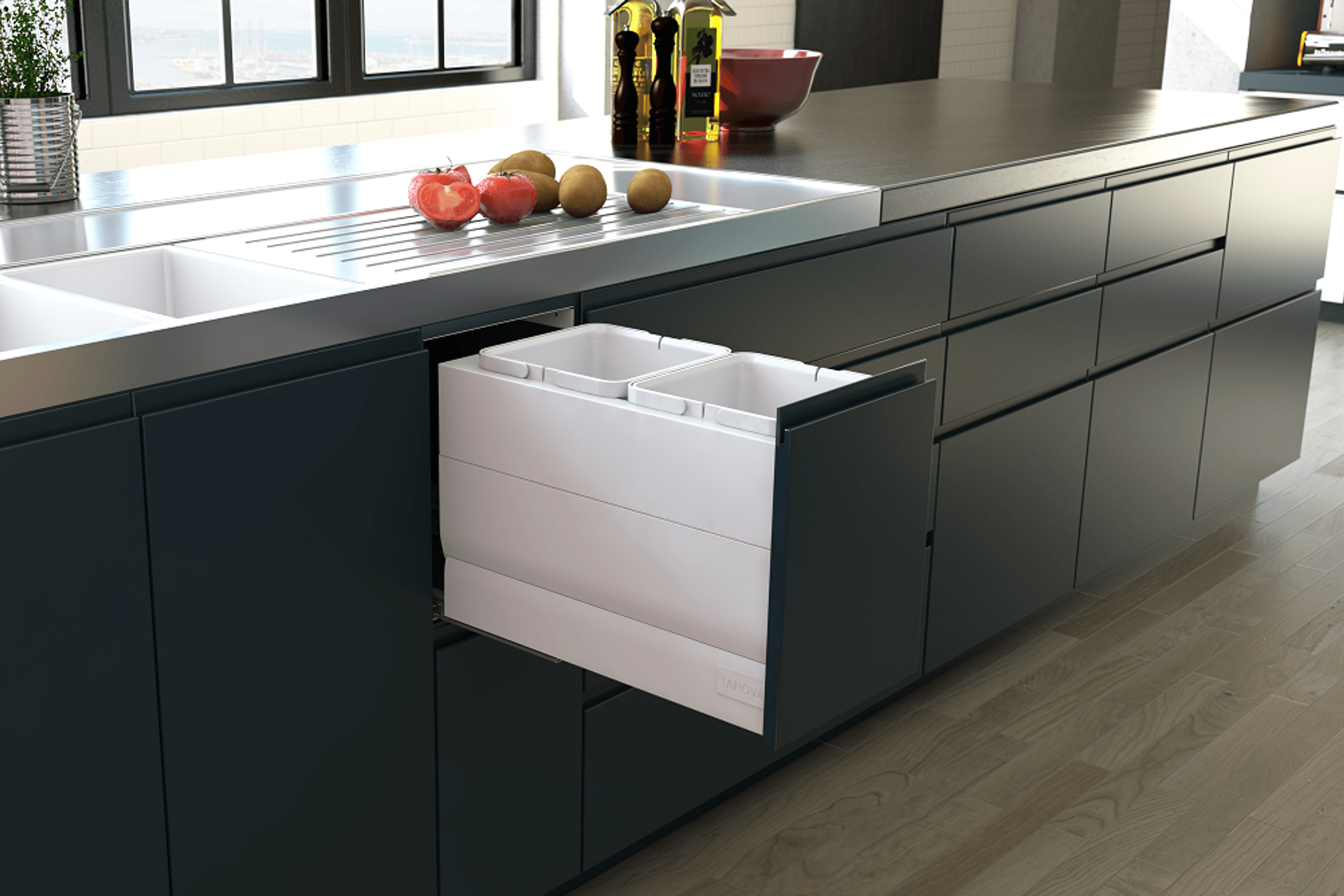 Tanova Designer Series Kitchen Waste Bins