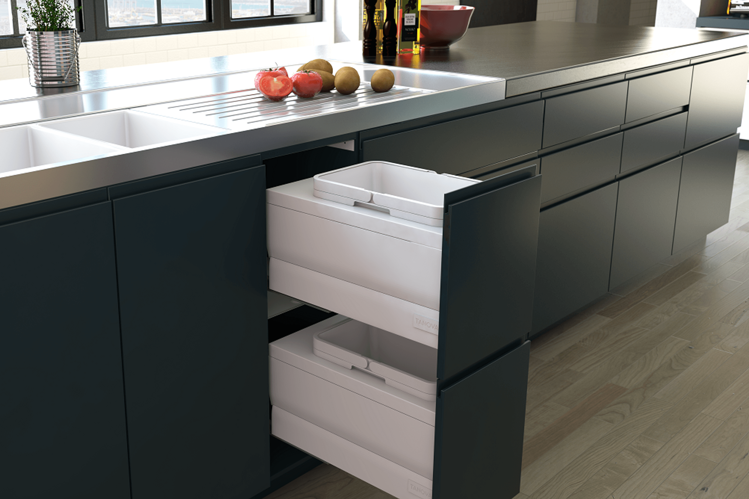 Tanova Designer Series Kitchen Waste Bins