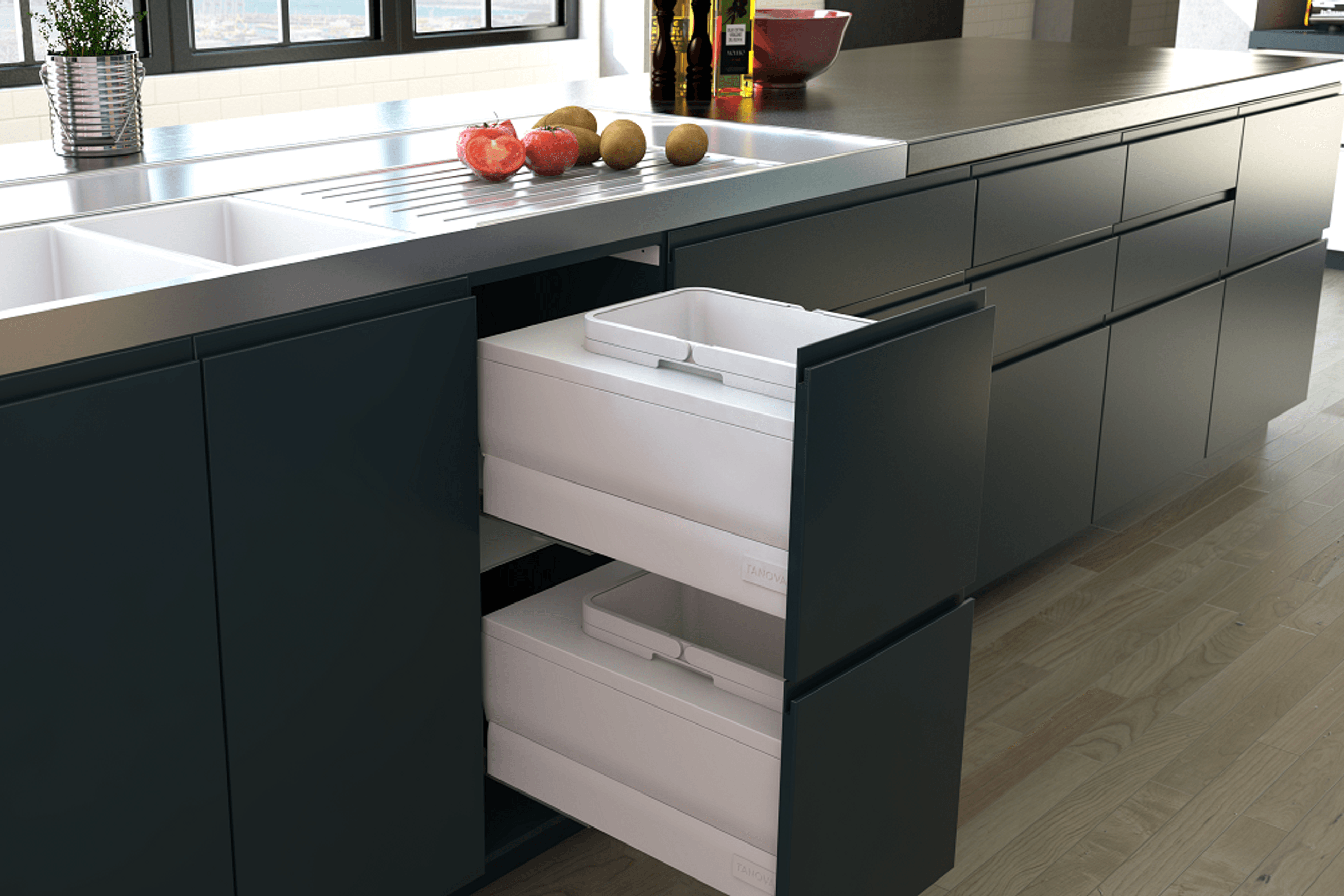 Tanova Designer Series Kitchen Waste Bins