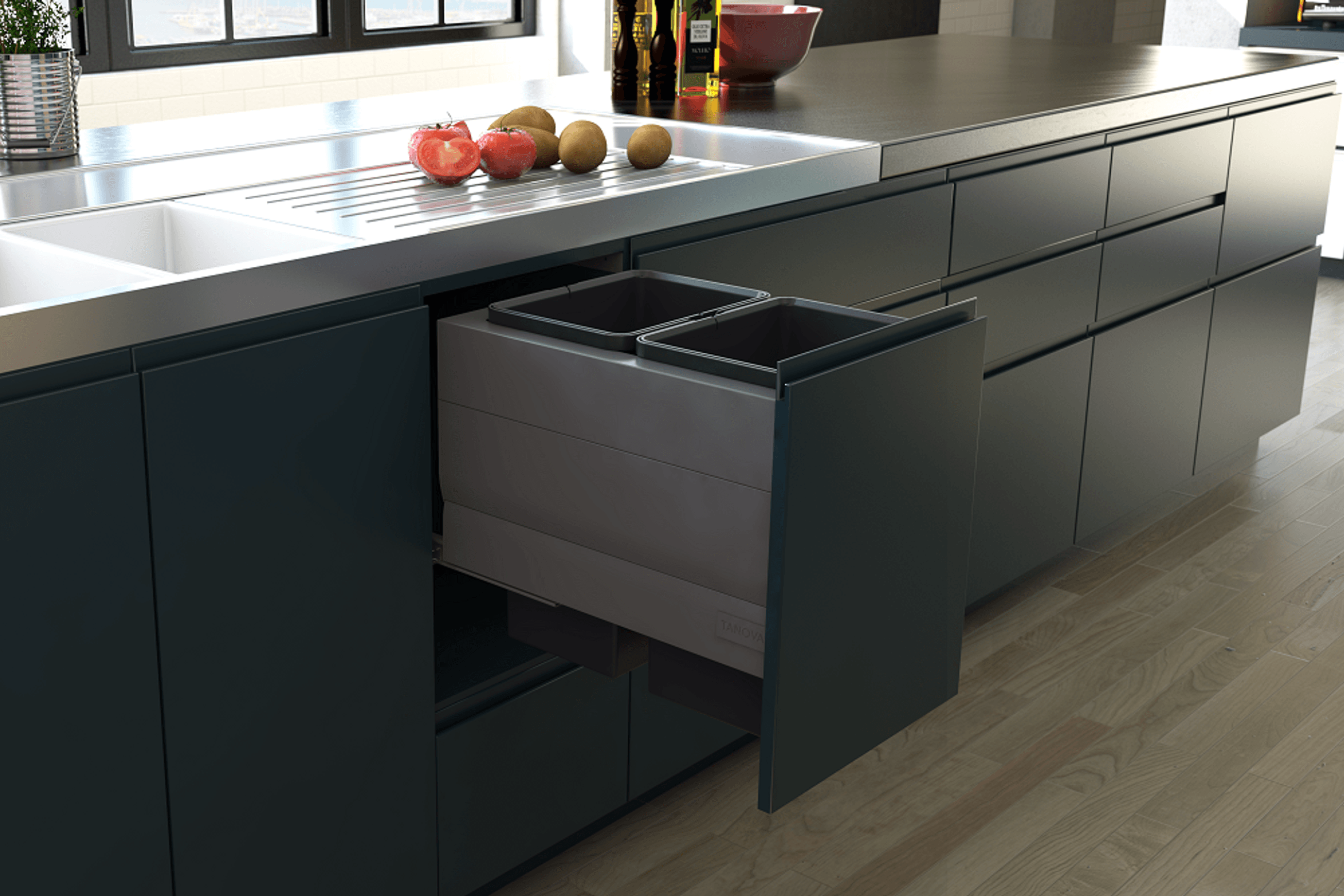 Tanova Designer Series Kitchen Waste Bins