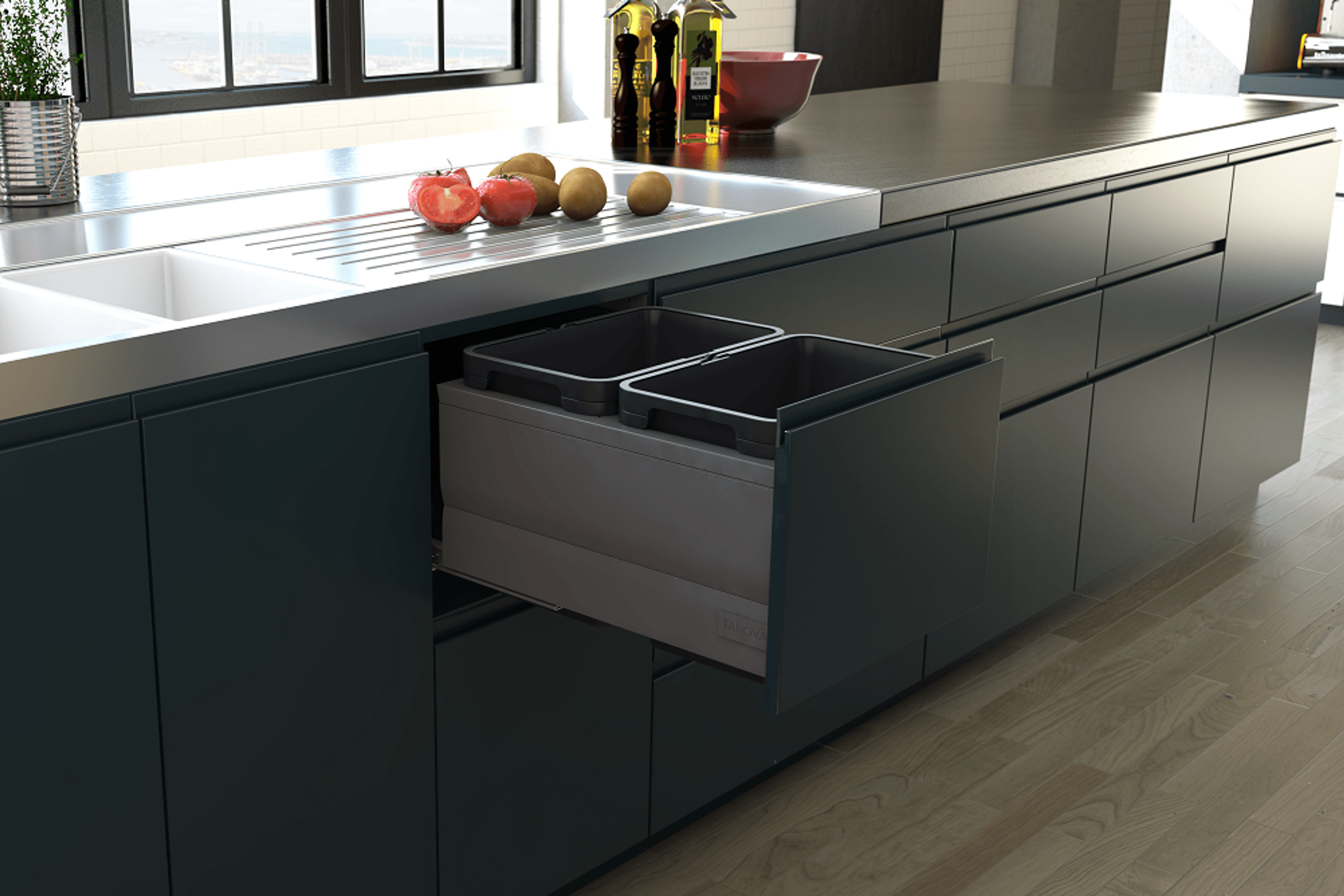 Tanova Designer Series Kitchen Waste Bins