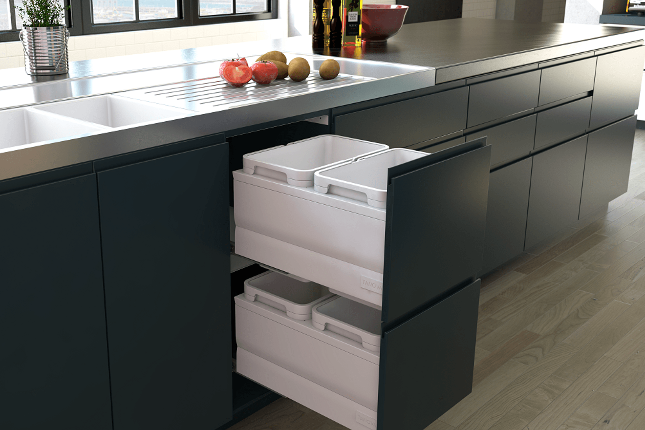 Tanova Designer Series Kitchen Waste Bins