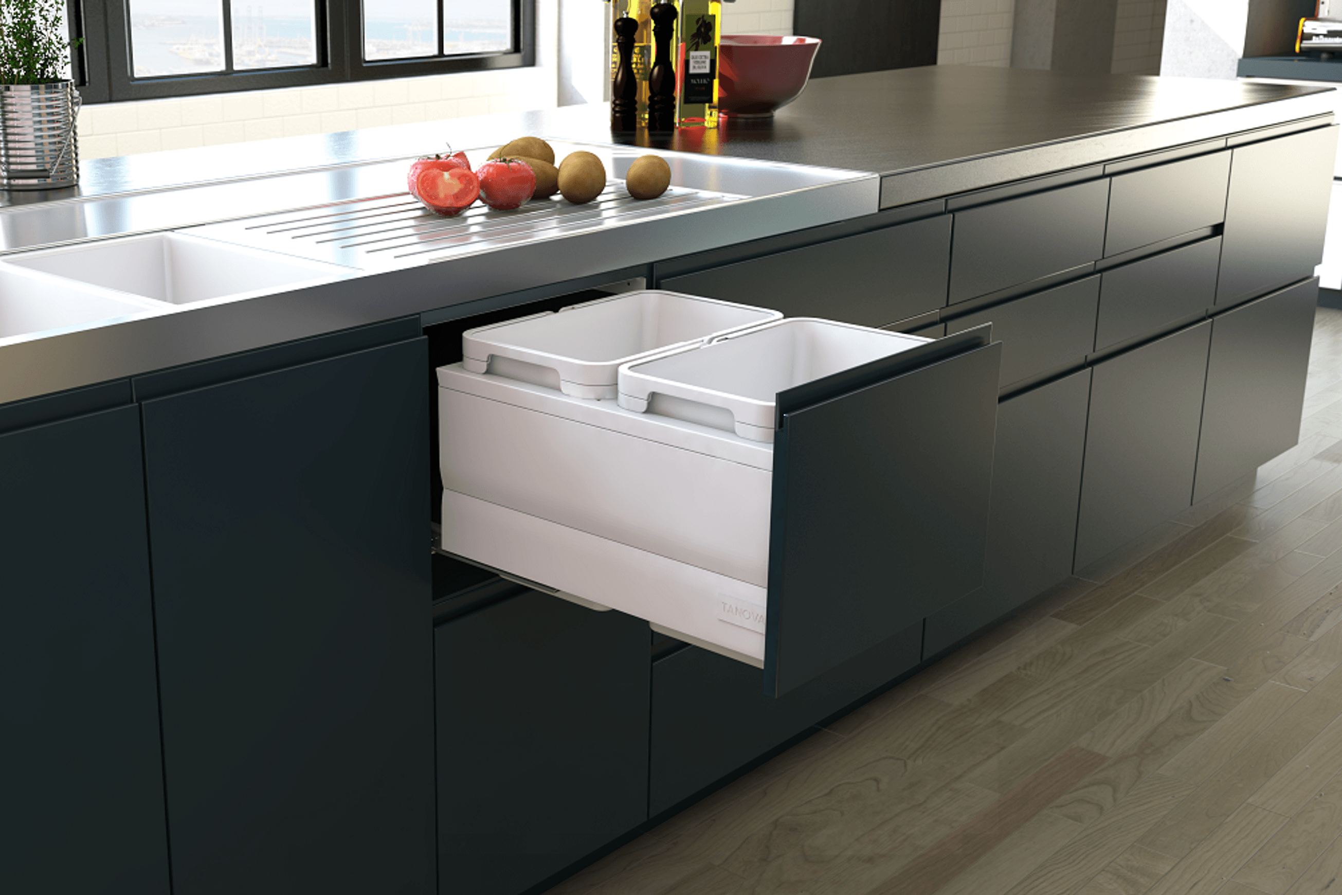 Tanova Designer Series Kitchen Waste Bins