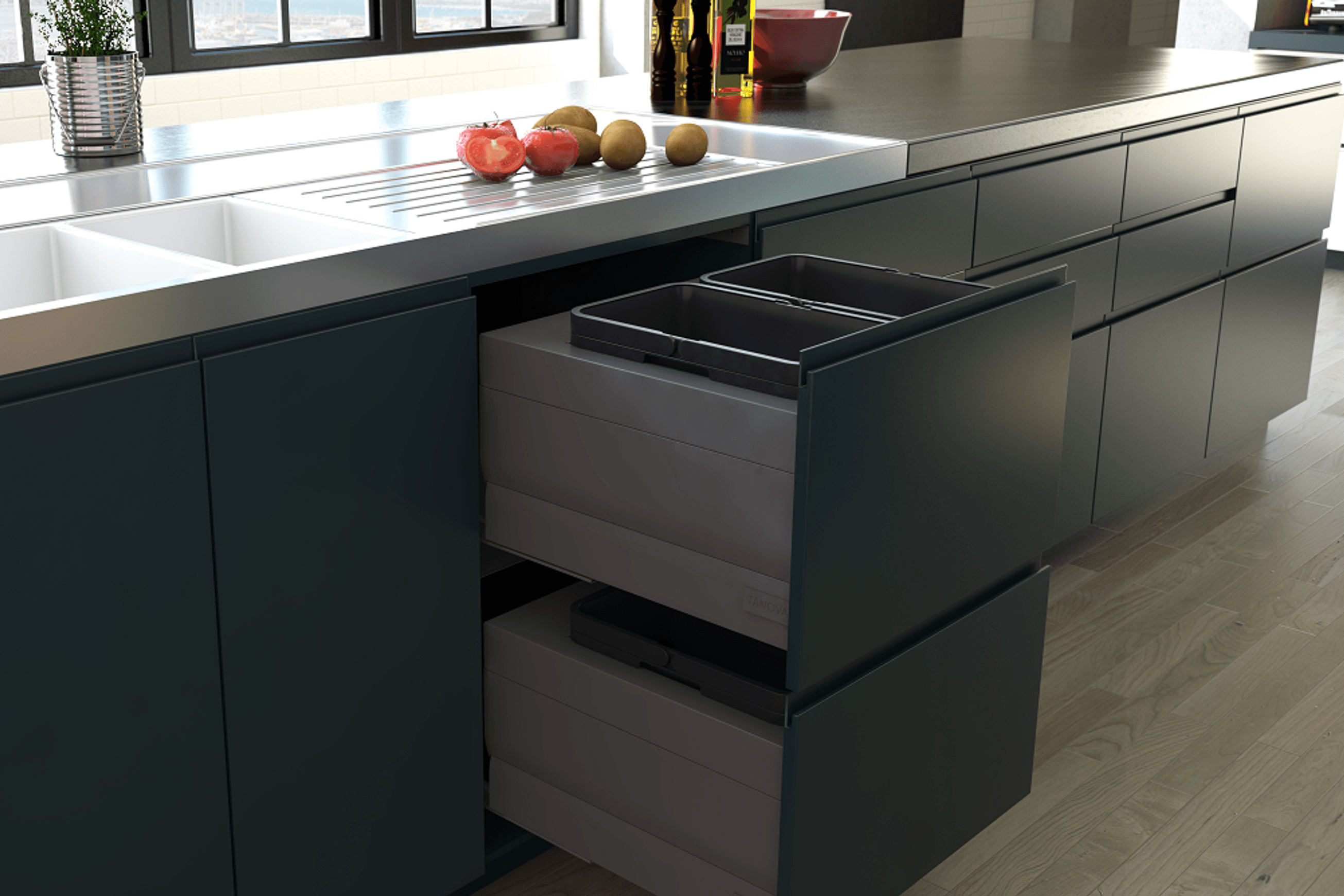 Tanova Designer Series Kitchen Waste Bins