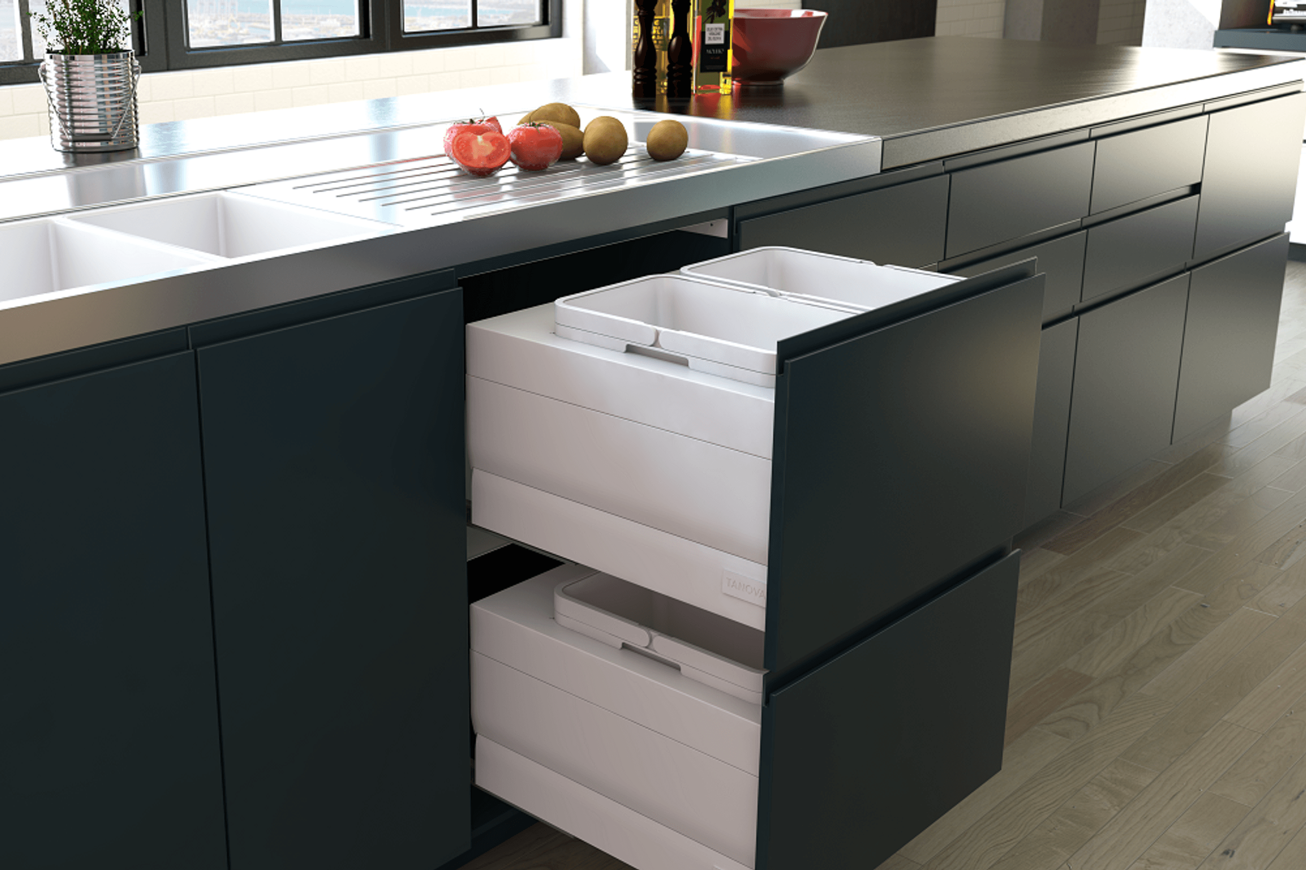 Tanova Designer Series Kitchen Waste Bins