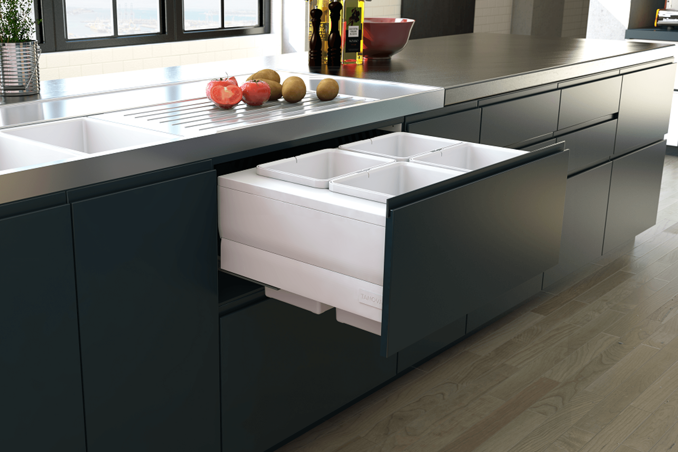Tanova Designer Series Kitchen Waste Bins