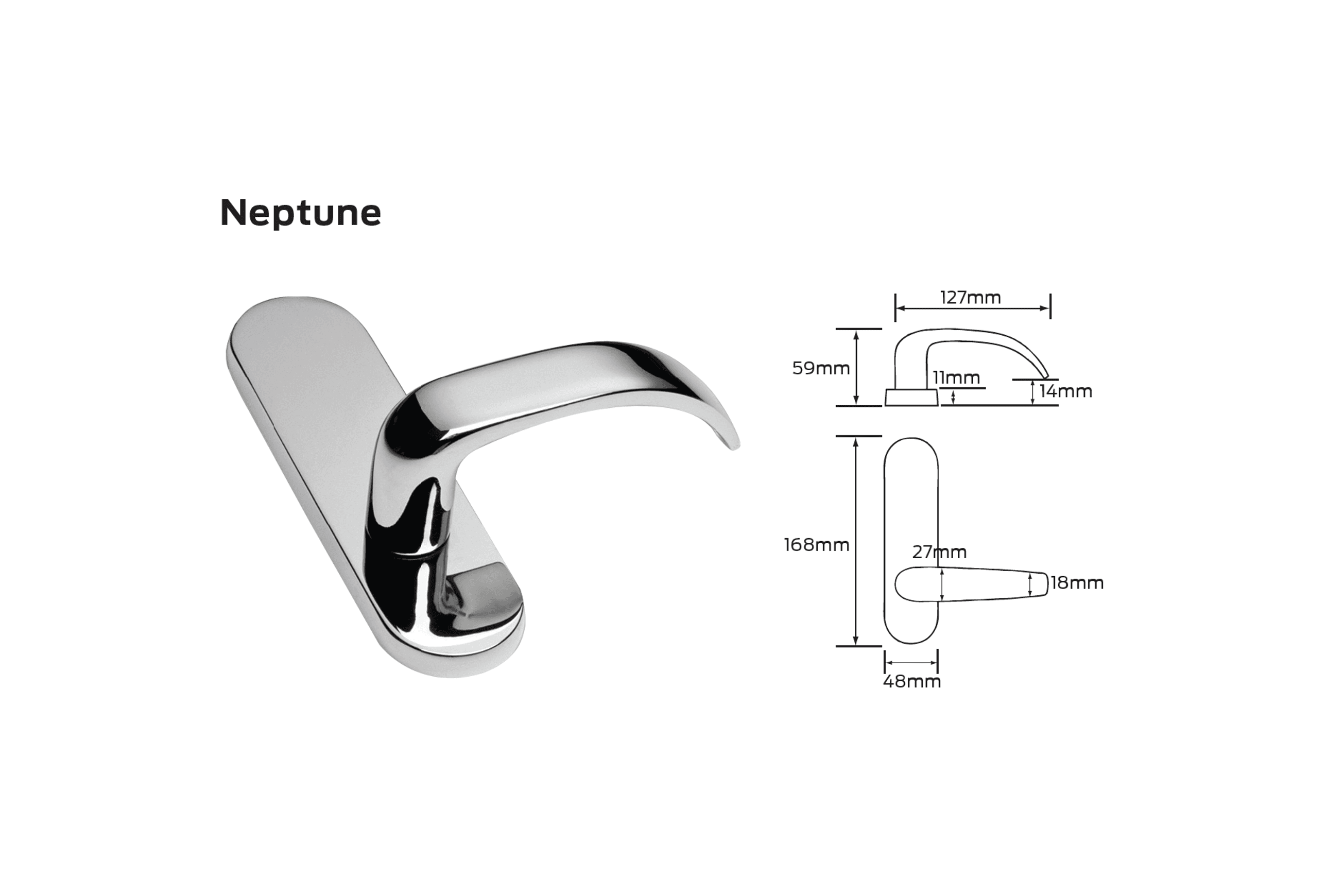 Legge 500 Series Neptune (N) Door Furniture