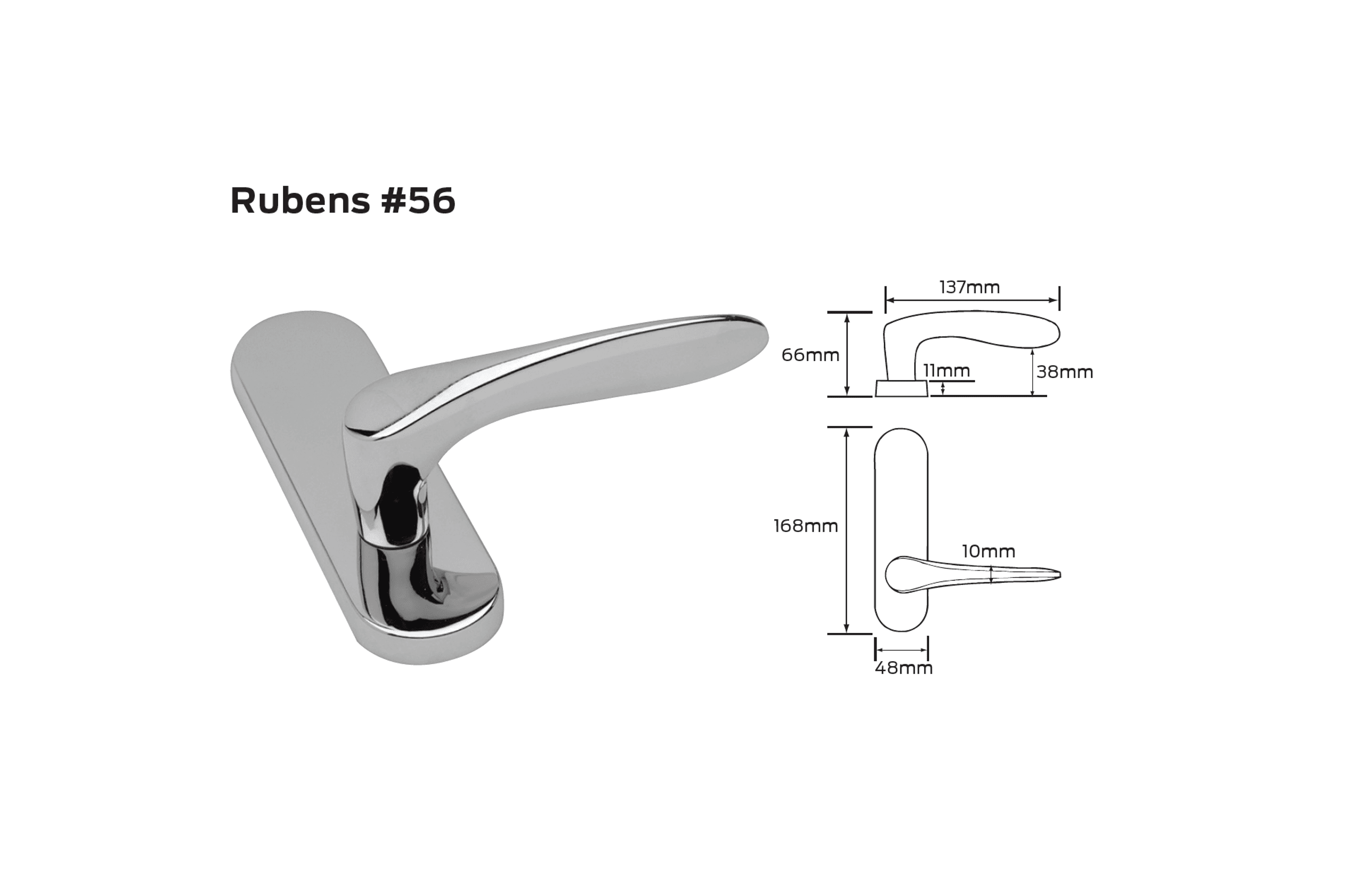 Legge 500 Series Rubens (56) Door Furniture
