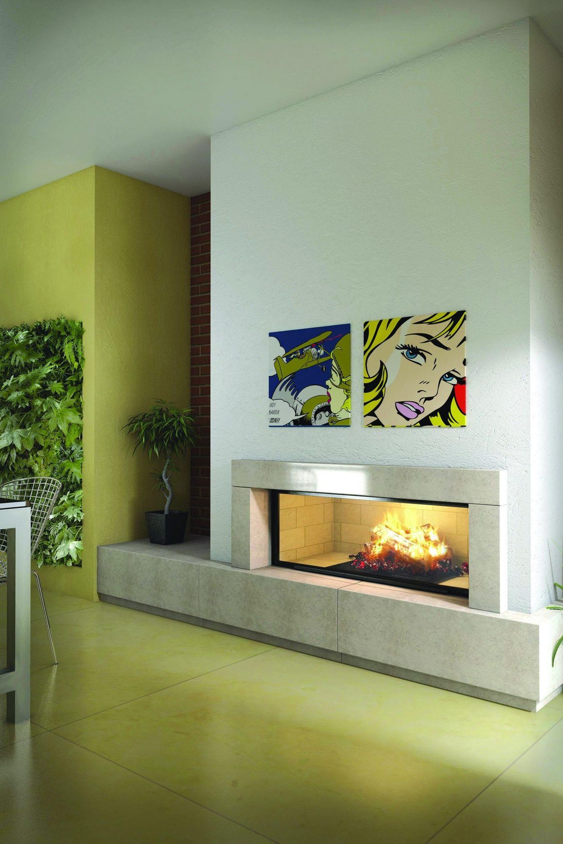 Axis H1600 Single Sided Fireplace