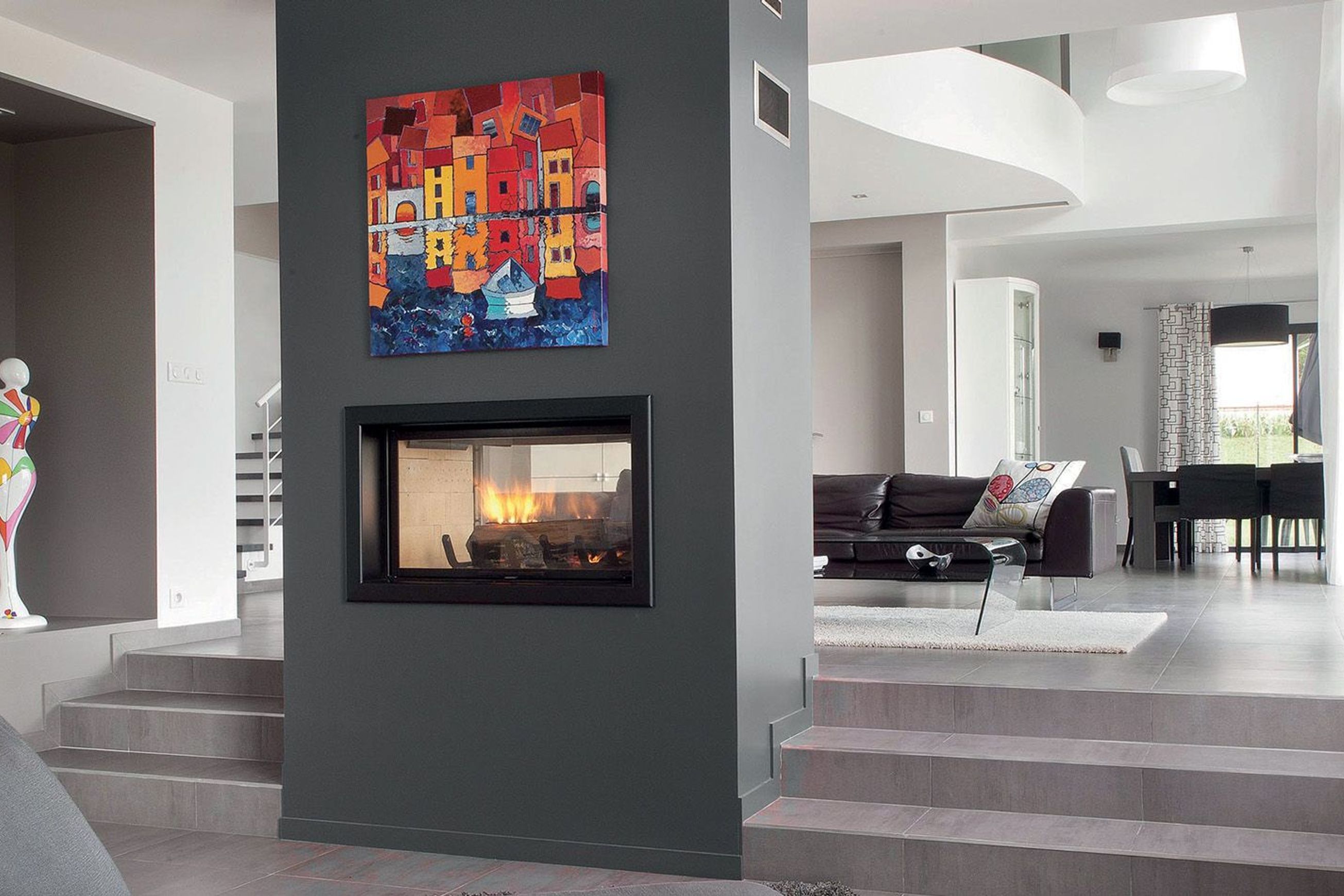 Axis H1600DS - Double Sided Fireplace