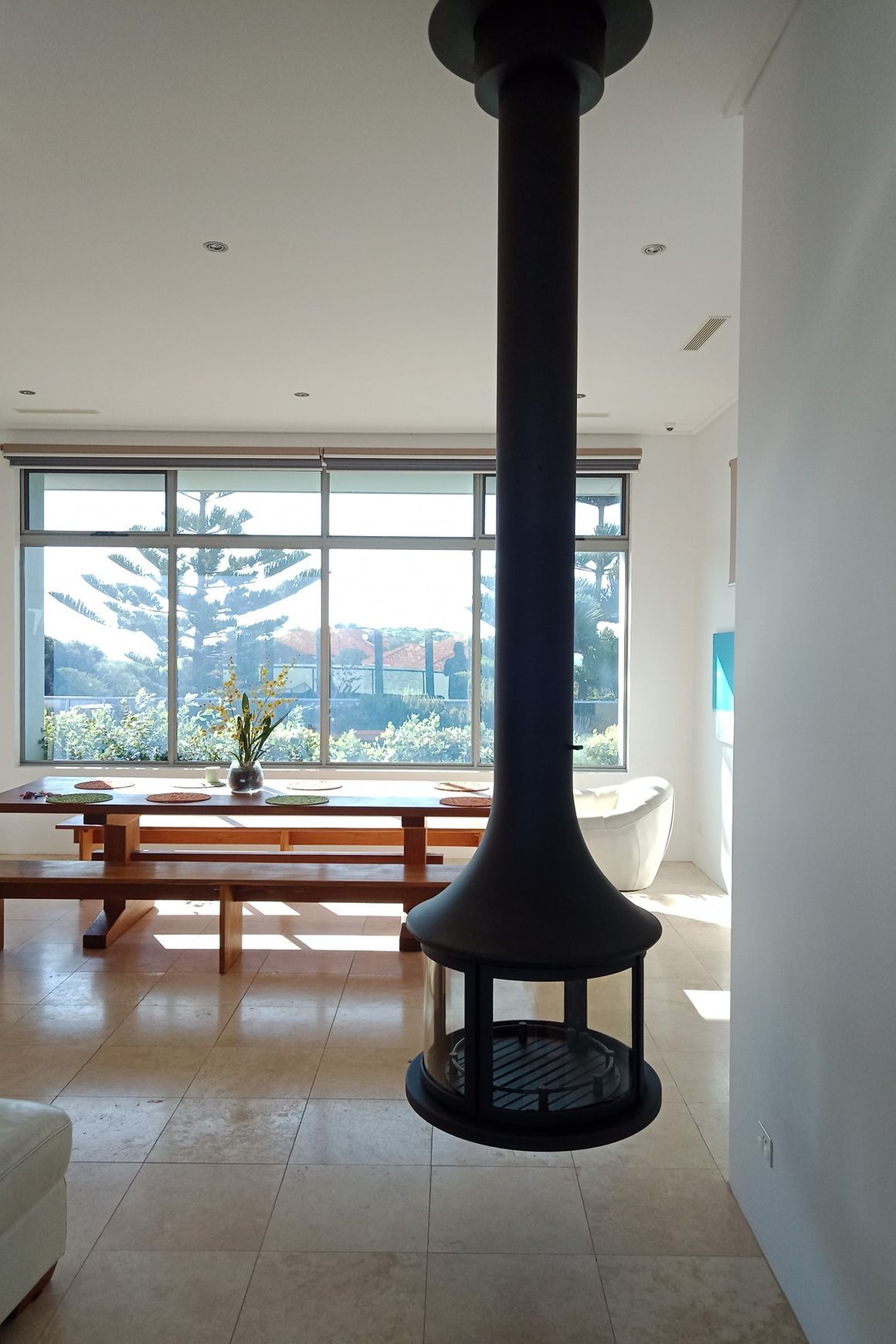 JC Bordelet Lea 998 - Suspended Wood Fireplace