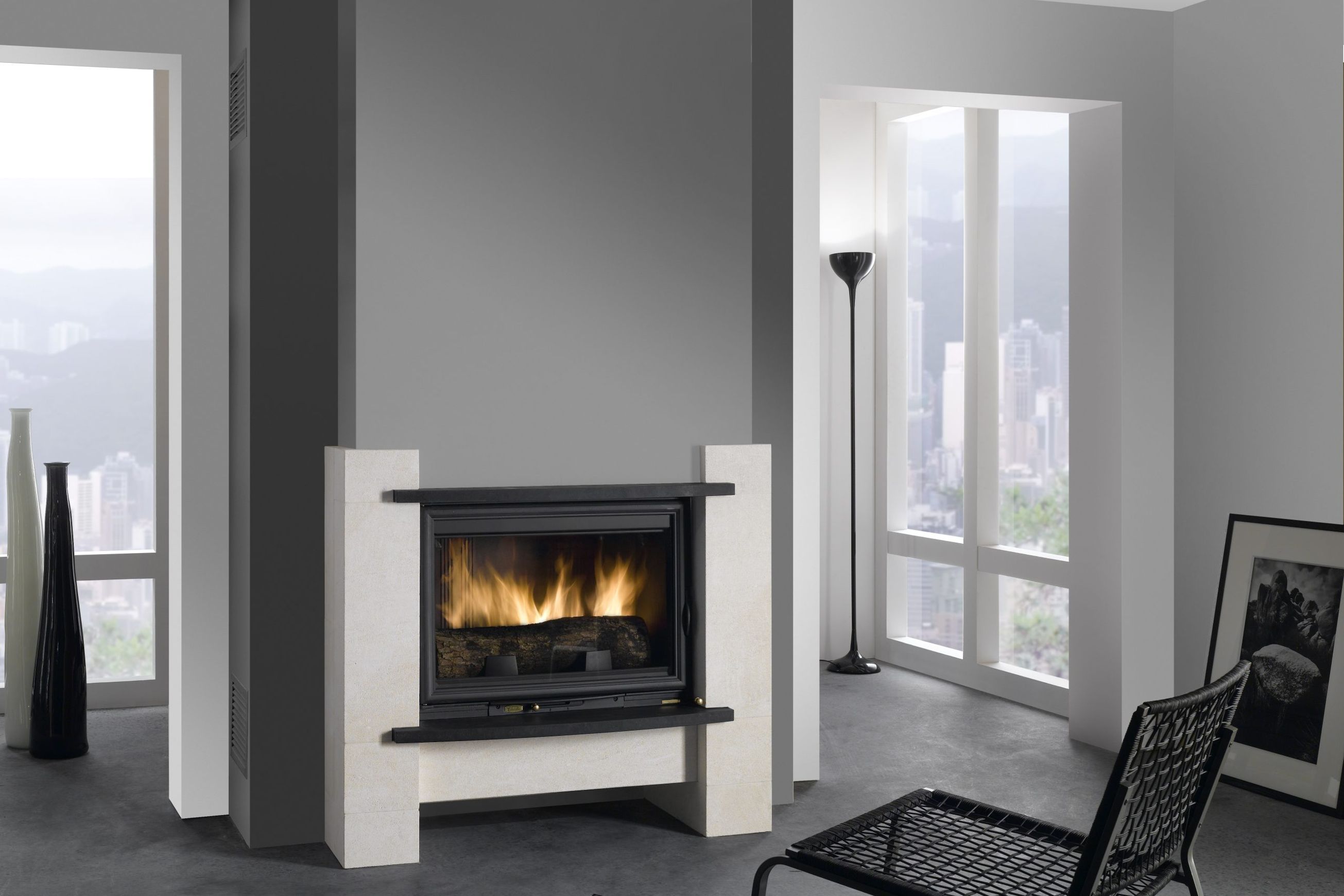 Cheminee Chazelles C800L Radiant Wood Fireplace