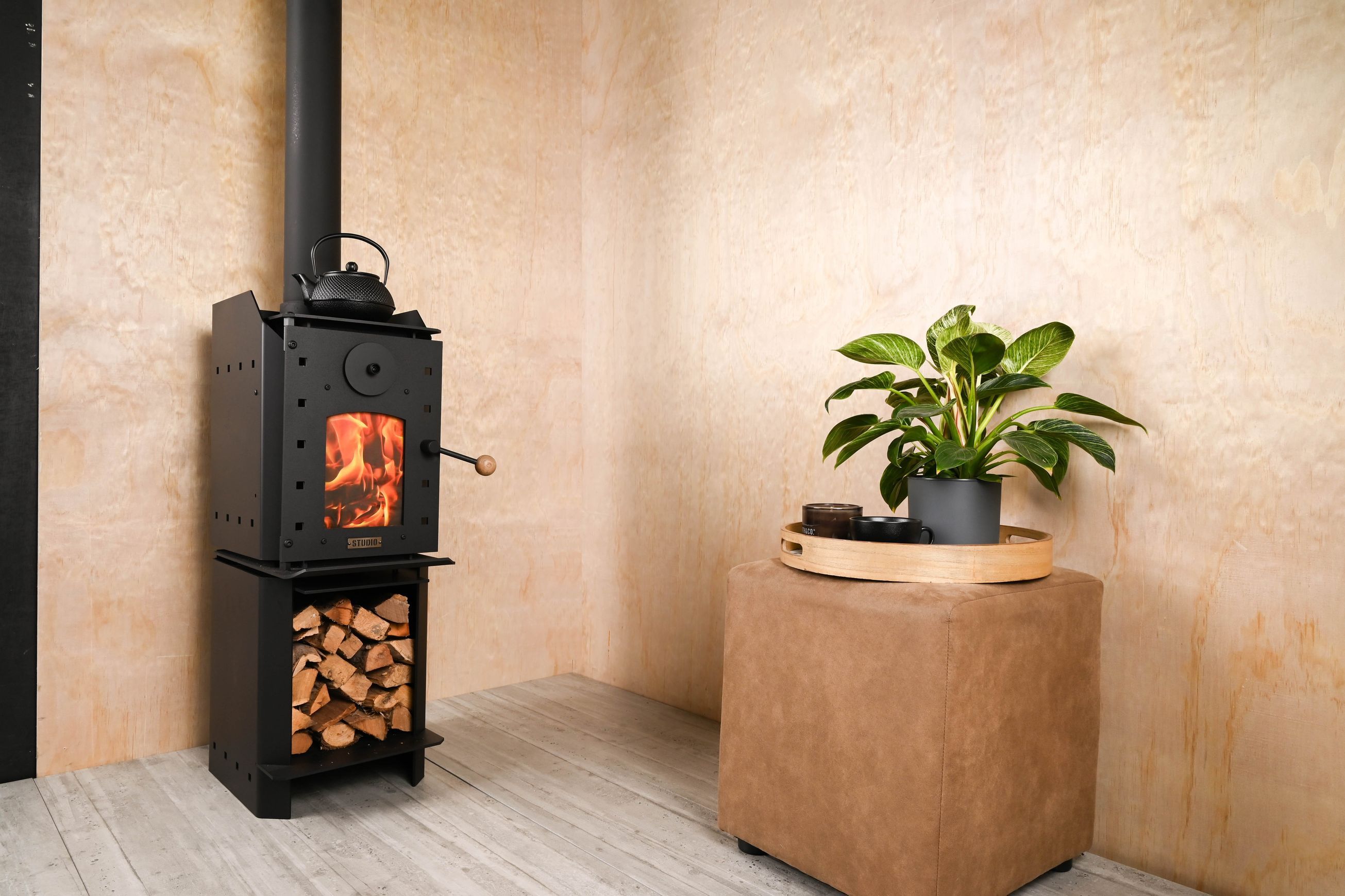 Warmington | Studio Compact - Log Box Fireplace
