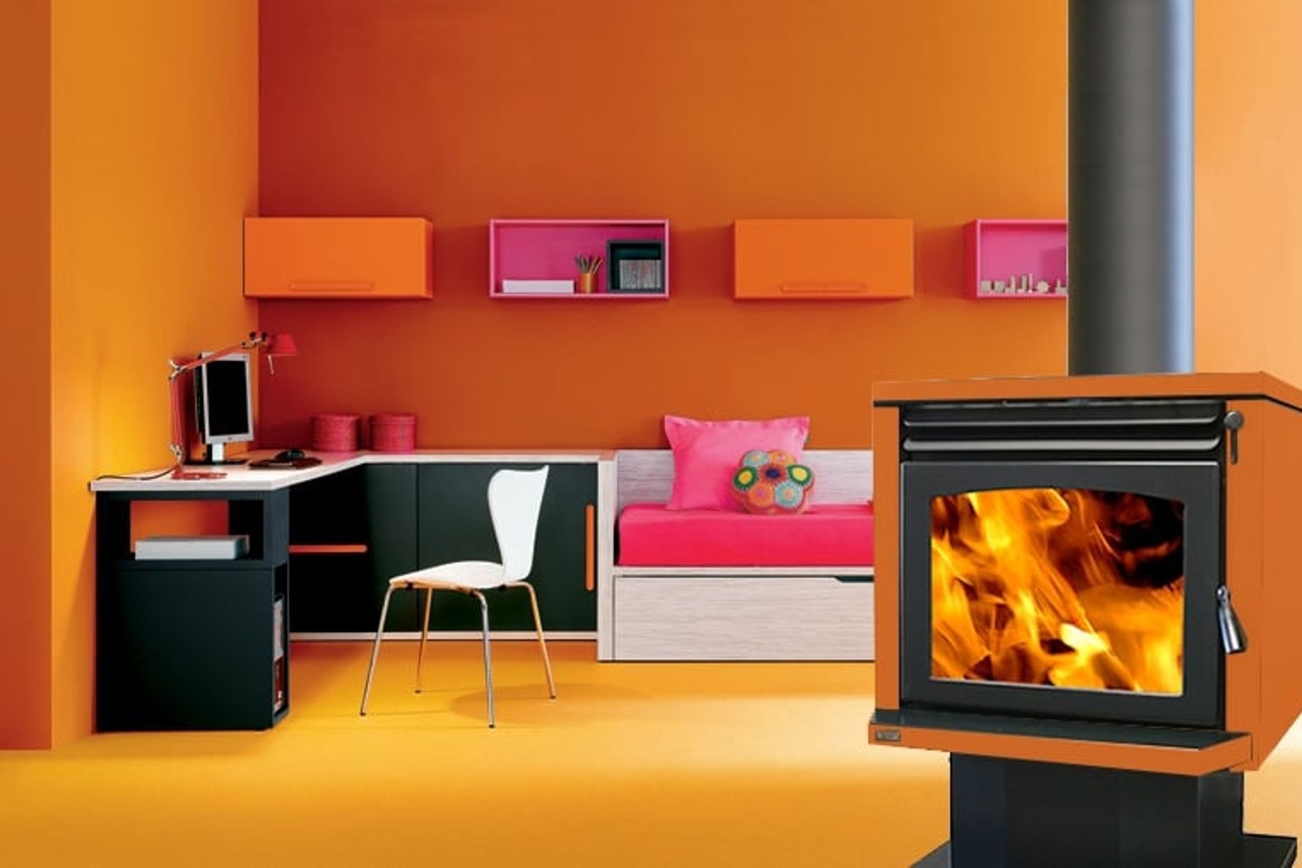 Ethos Genesis Freestanding Wood Fireplace